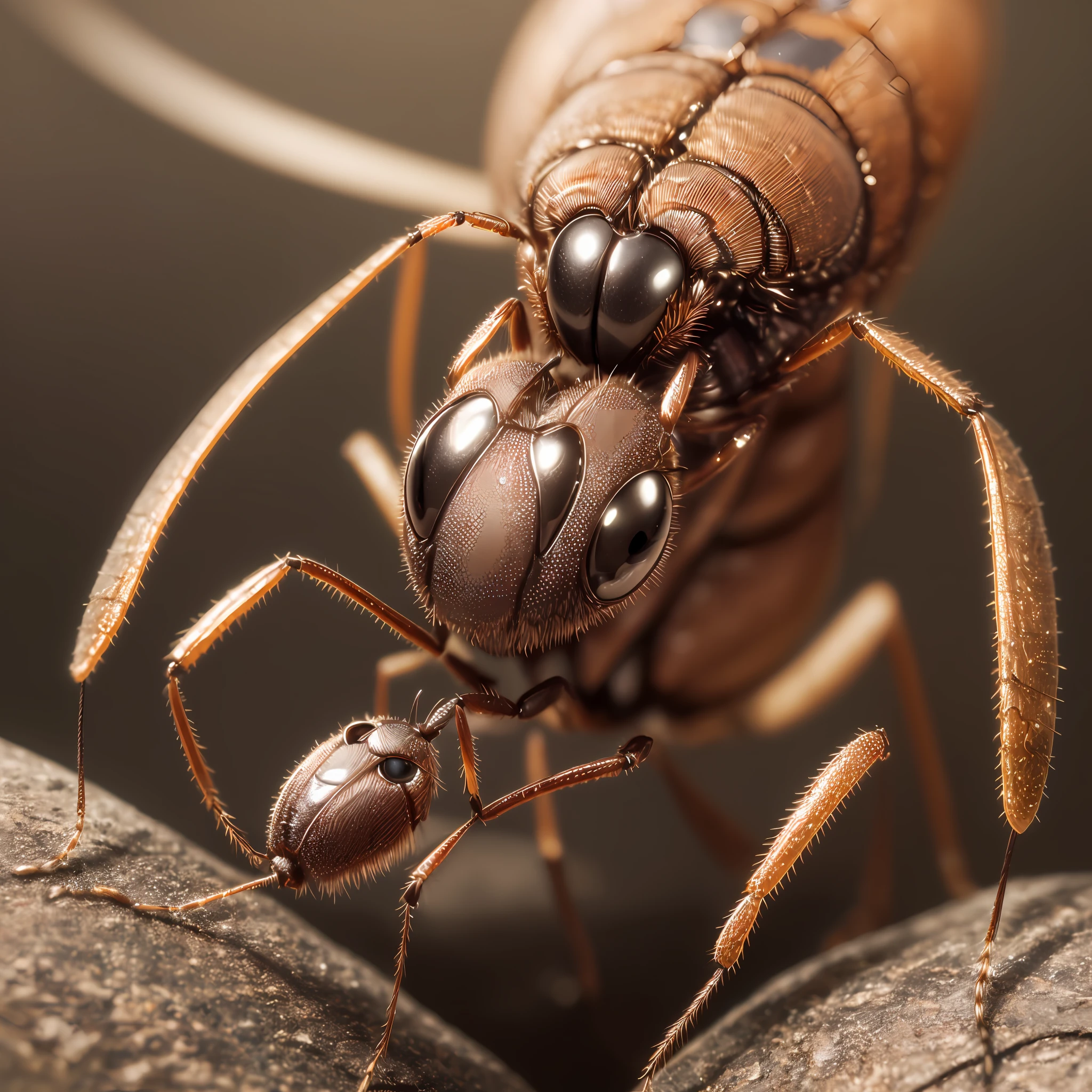 Cute insect ant, The whole body is made of metal, (A cyborg:1.1), ([tail | Detailed wire]:1.3), (intricate detail), HDR, (intricate detail, hyper-detail:1.2), Cinematic Frame, vignette, in the center, “Hyper-realistic textures," "Exact Details,” “Realistic still life,” “Realistic portraits,” “Realistic landscapes."