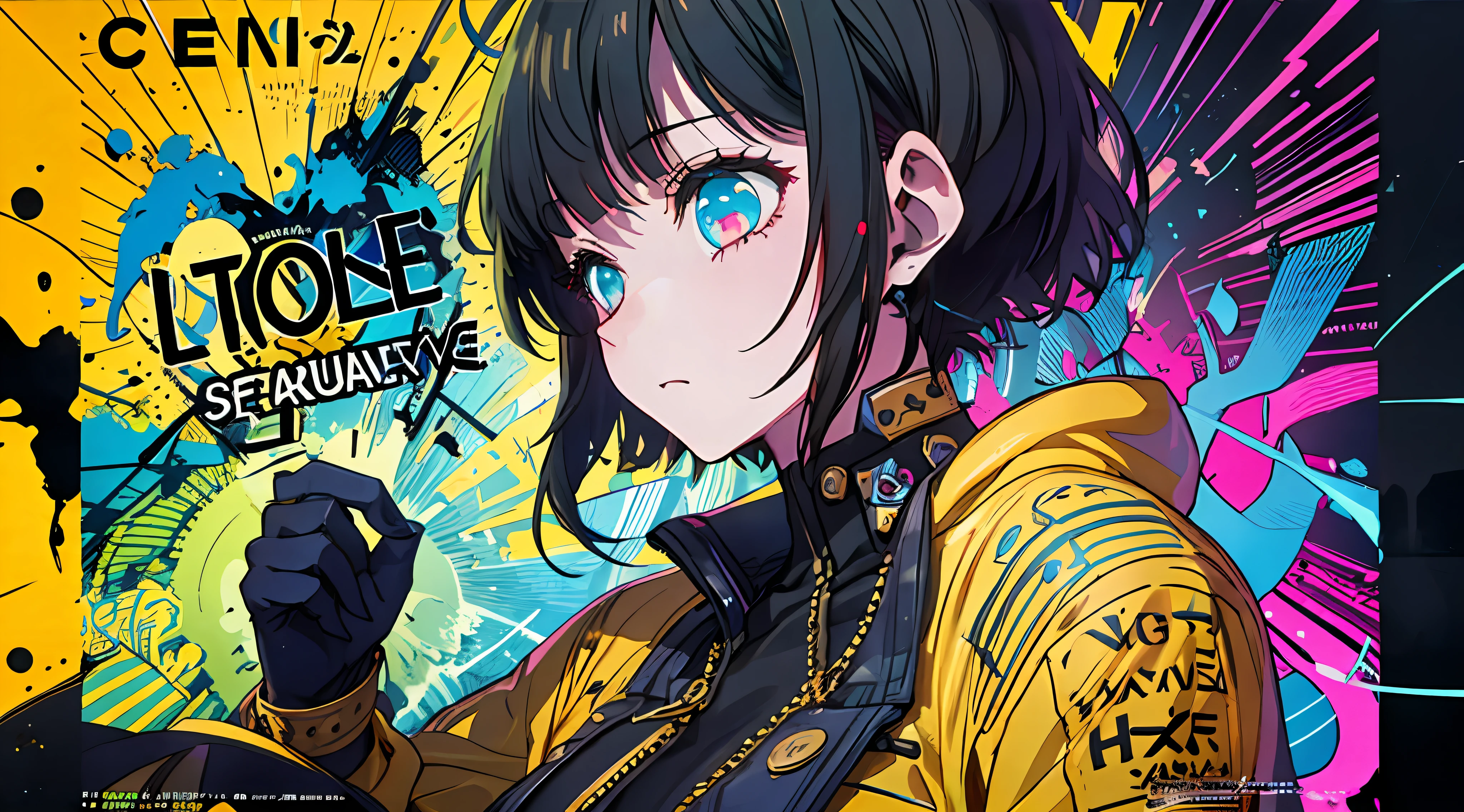 Yellow background、graphical、