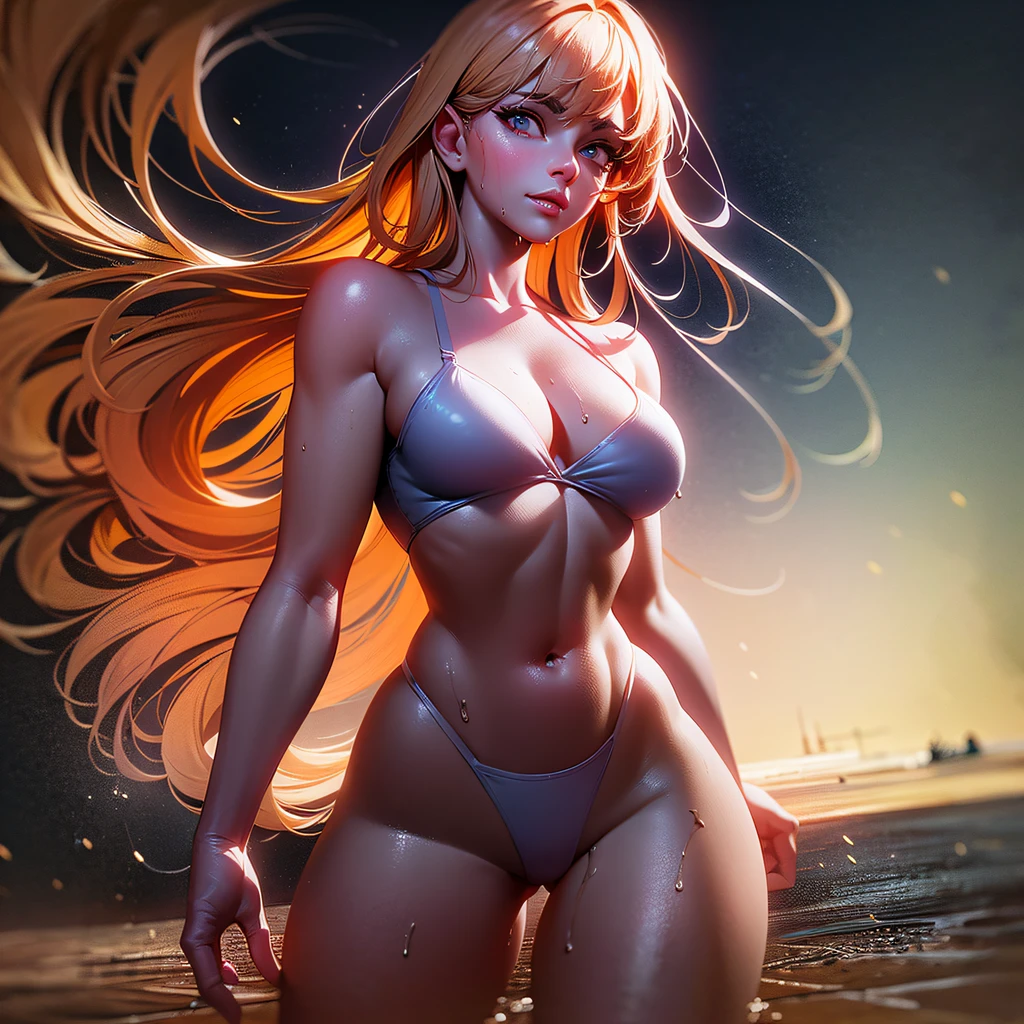 full length body shot,(((ultra warm bright pastel colors))), orange pink white colors, sharp focus, ultra high contrast, lut, ultra insane high resolution intricate textures, texture indentation, there is a gorgeous girl standing on sand wind in the hair, (((((Charlie Bowater, art by Alena Aenami, art by Albert Bierstadt, art by Carne Griffiths))))), luminism, light placement art, octane render, ultra intricately detailed, ultra maximalism, romanticism, 2.5D Parallax Effect, backlight, wet reflections, chromatic aberration, multiple lighting sources, luminism, spectacular backlight, volumetric ambient occlusion, best lighting, best light play, light bounce, wet light reflections, wet reflective body