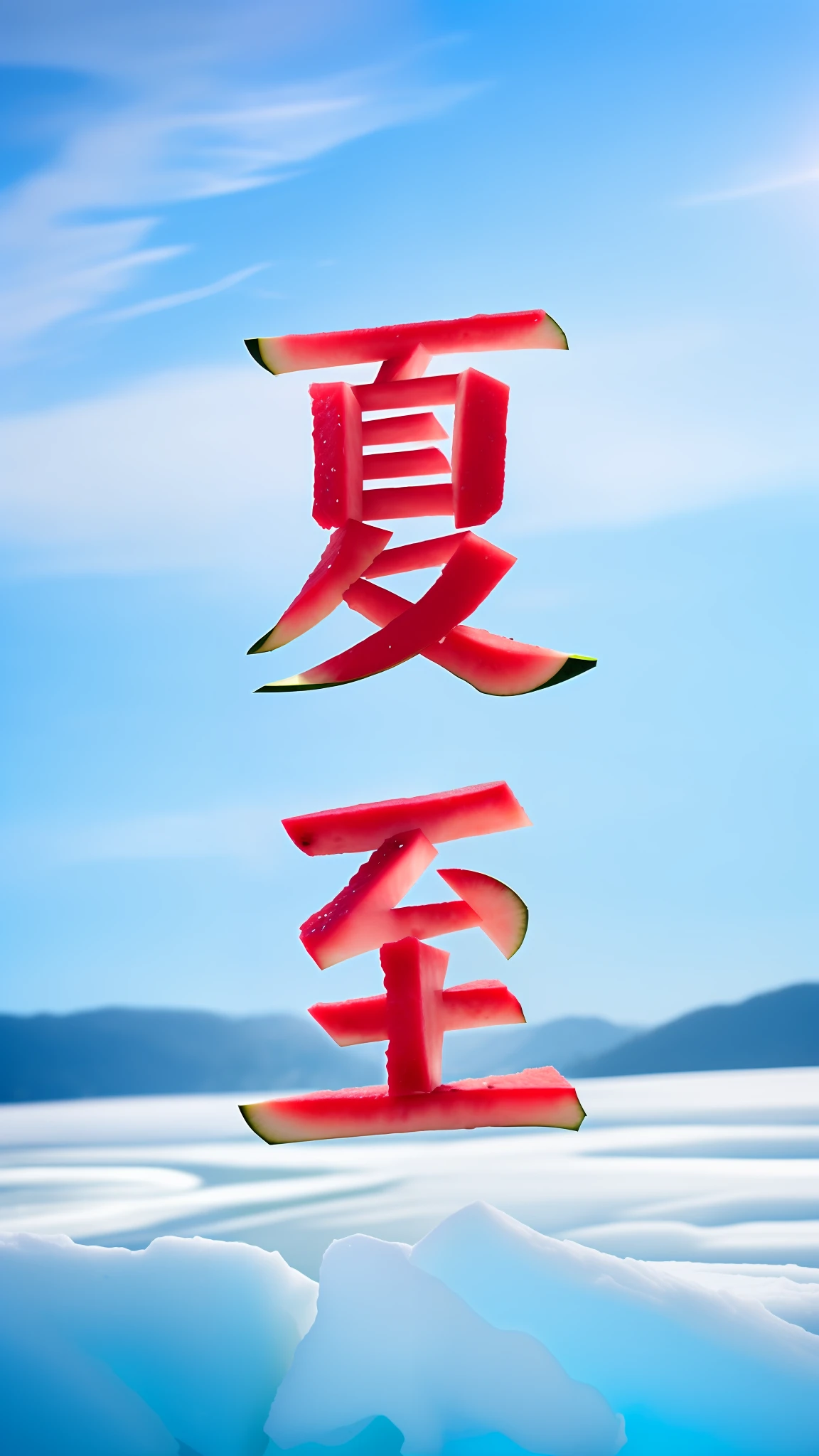 watermelon on ice