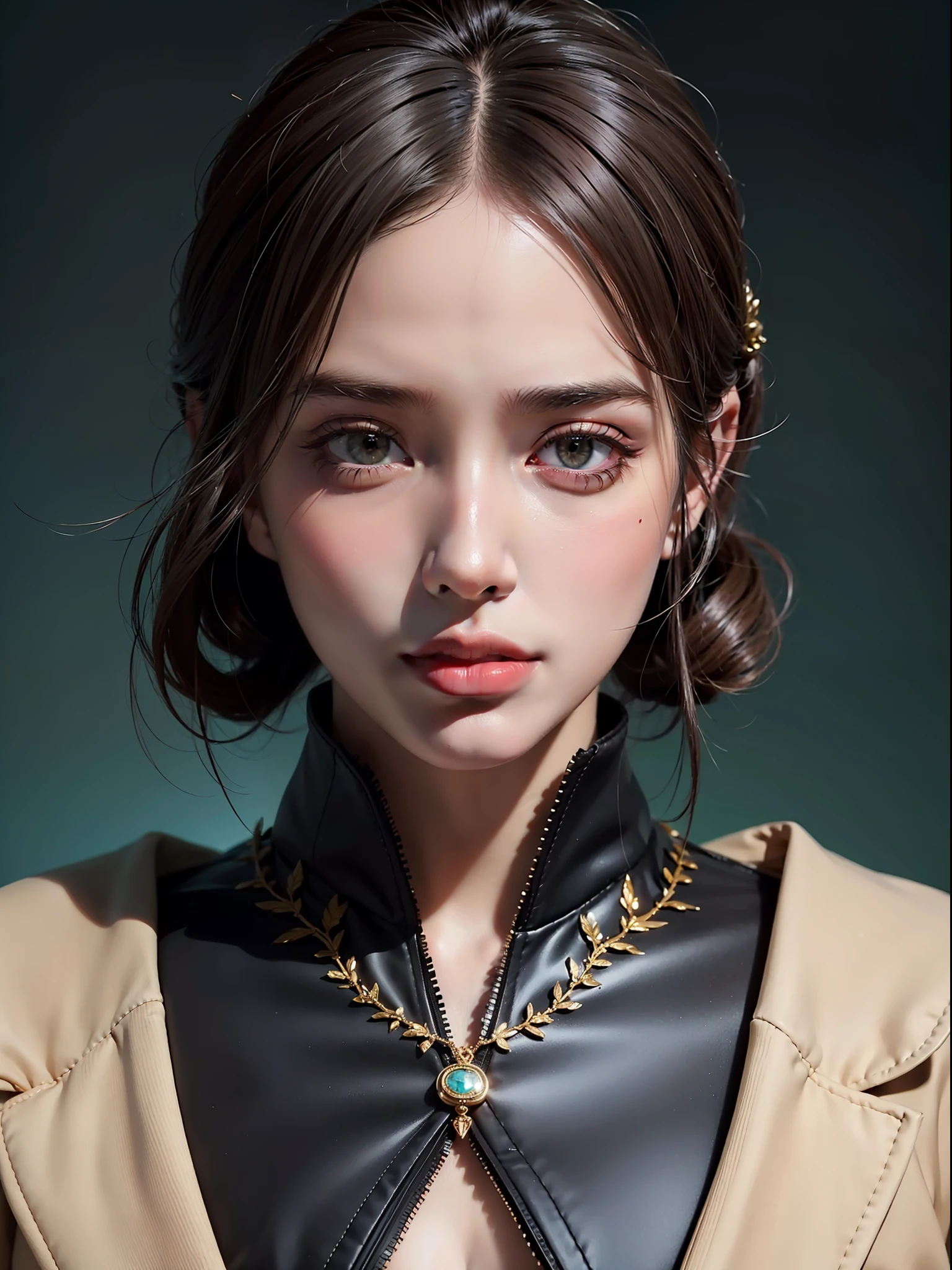 Waist high Portrait of an exotic beautiful caucasian woman wearing trendy clothing at a beach, perfect detailed face, detailed symmetric hazel eyes with circular iris, realistic, stunning realistic photograph, 3d render, octane render, intricately detailed, cinematic, trending on artstation, Isometric, Centered hipereallistic cover photo, awesome full color, hand drawn, dark, gritty, mucha, klimt, erte 12k, high definition, cinematic, neoprene, behance contest winner, portrait featured on unsplash, stylized digital art, smooth, ultra high definition, 8k, unreal engine 5, ultra sharp focus, intricate artwork masterpiece, ominous, epic, TanvirTamim, trending on artstation, by artgerm, h. r. giger and beksinski, highly detailed, vibrant