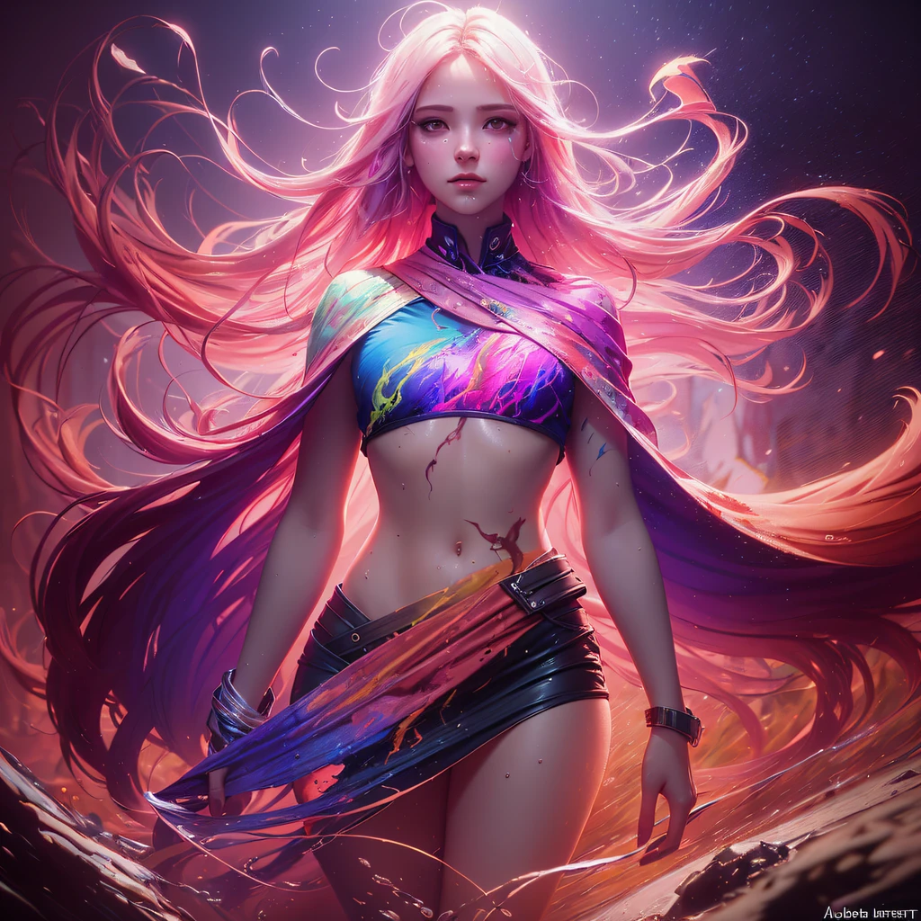 full length body shot,(((ultra warm bright pastel colors))), orange pink white colors, sharp focus, ultra high contrast, lut, ultra insane high resolution intricate textures, texture indentation, there is a gorgeous girl standing on sand wind in the hair, (((((Charlie Bowater, art by Alena Aenami, art by Albert Bierstadt, art by Carne Griffiths))))), luminism, light placement art, octane render, ultra intricately detailed, ultra maximalism, romanticism, 2.5D Parallax Effect, backlight, wet reflections, chromatic aberration,  multiple lighting sources, luminism, spectacular backlight, volumetric ambient occlusion, best lighting, best light play, light bounce, wet  light reflections