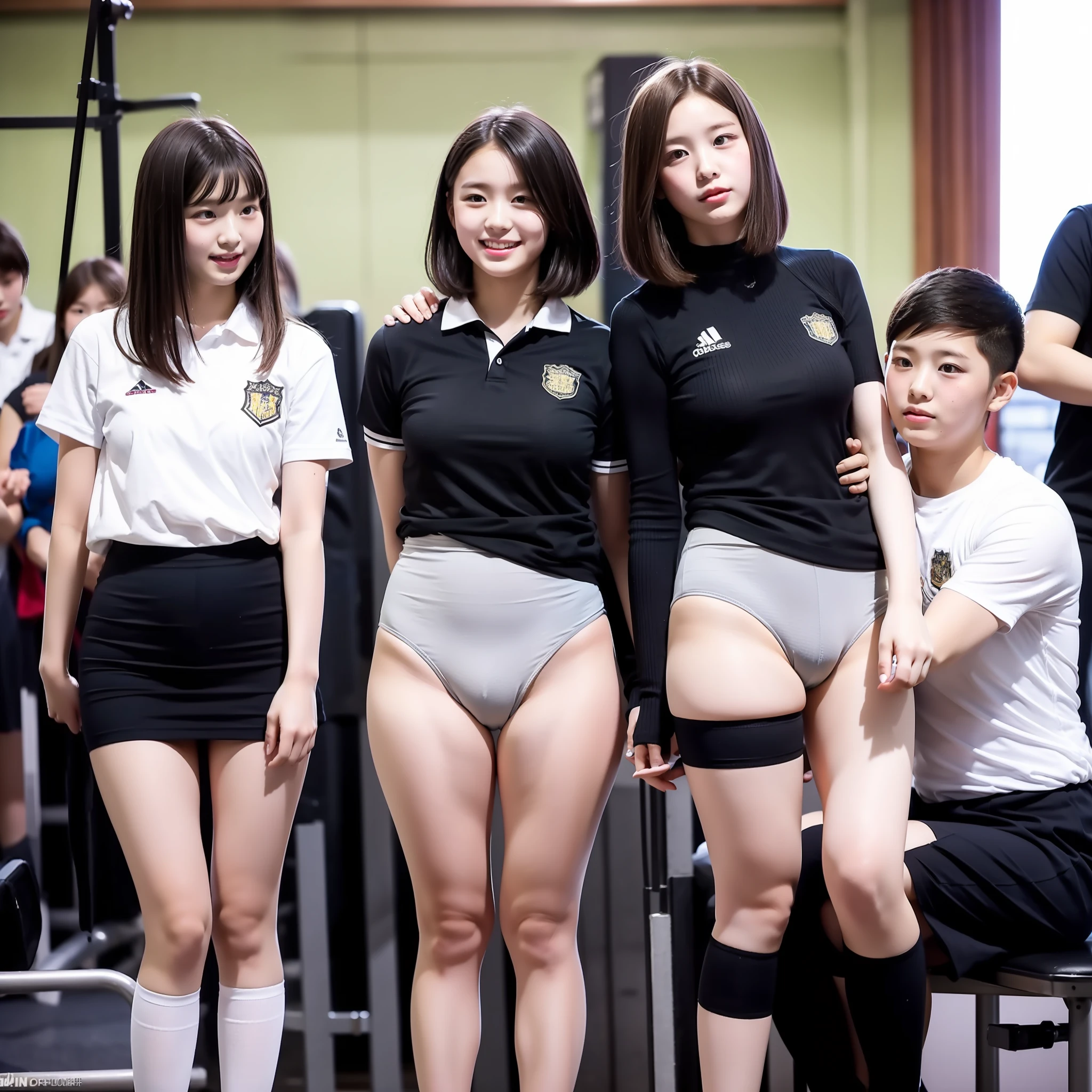 Junior high school student with a cheap big ass Short-haired boyish hair, but plump big breasts low body long and black bloomers are visible Flipping up the skirt and showing black bloomers、Photo of the all-school assembly in the gymnasium、8 junior high school big ass girls holding their knees with their hands in the gym sitting, ve、Their legs are、Because black bloomers are spread over the skirt of the unfolded uniform、Clearly visible and bright.、Wearing black bloomers in a skirt、The long black bloomers of the uniform skirt are sitting.、A masterpiece、best qualiy、extremely detaild、accurately described, Whipped black bloomers look like childbirth big ass, short hair boyish hair boyish junior high school student, Short Hair
