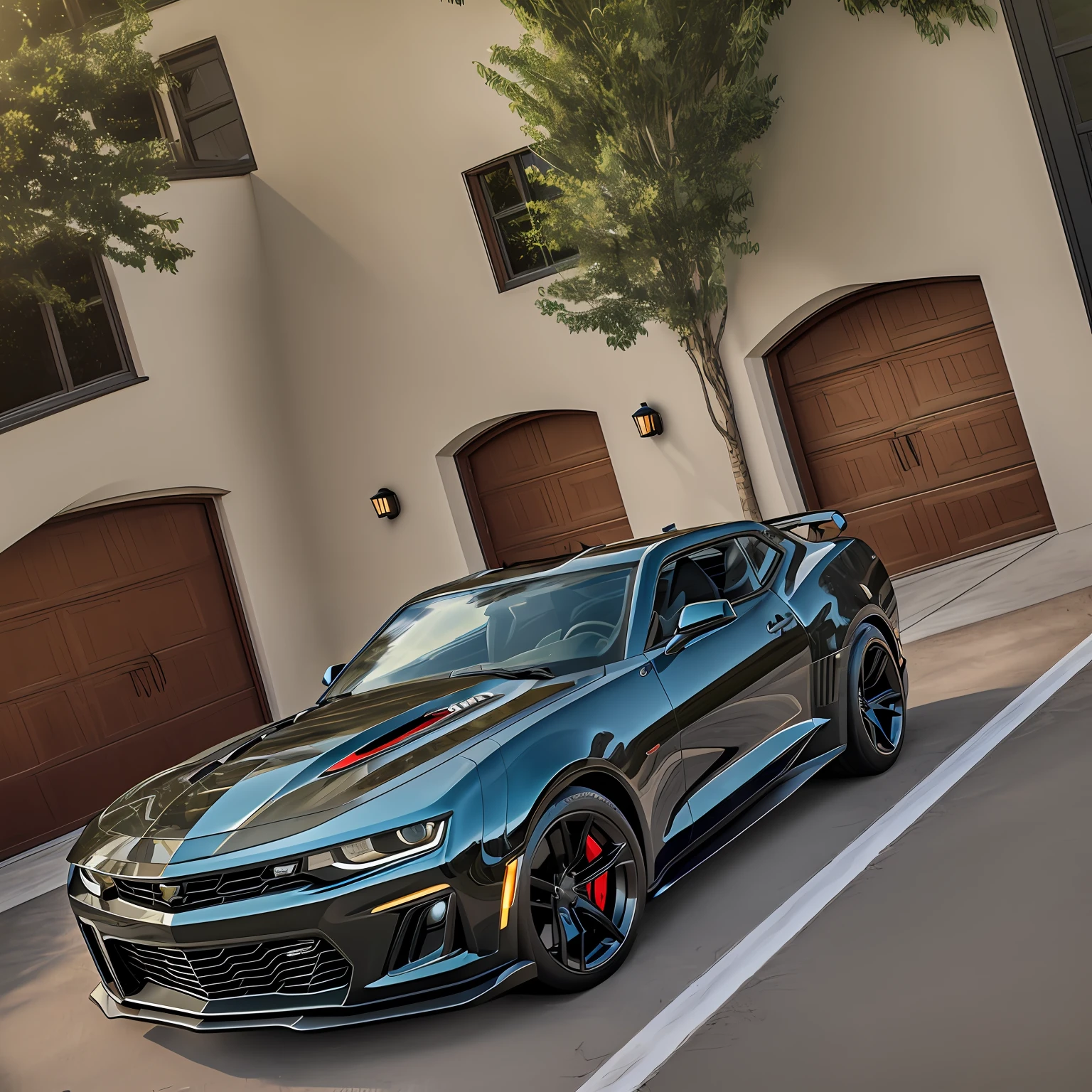 Papel de parede, black camaro zl1 2017, sol da tarde, profundidade de campo, tempo quente, detalhe HD, hiperdetalhe, foto realista, obra-prima, luz suave, ray tracing, difuso, , cinematic lighting, 16k, UHD, masterpiece, super detail, high details, best quality, highres --auto --v6