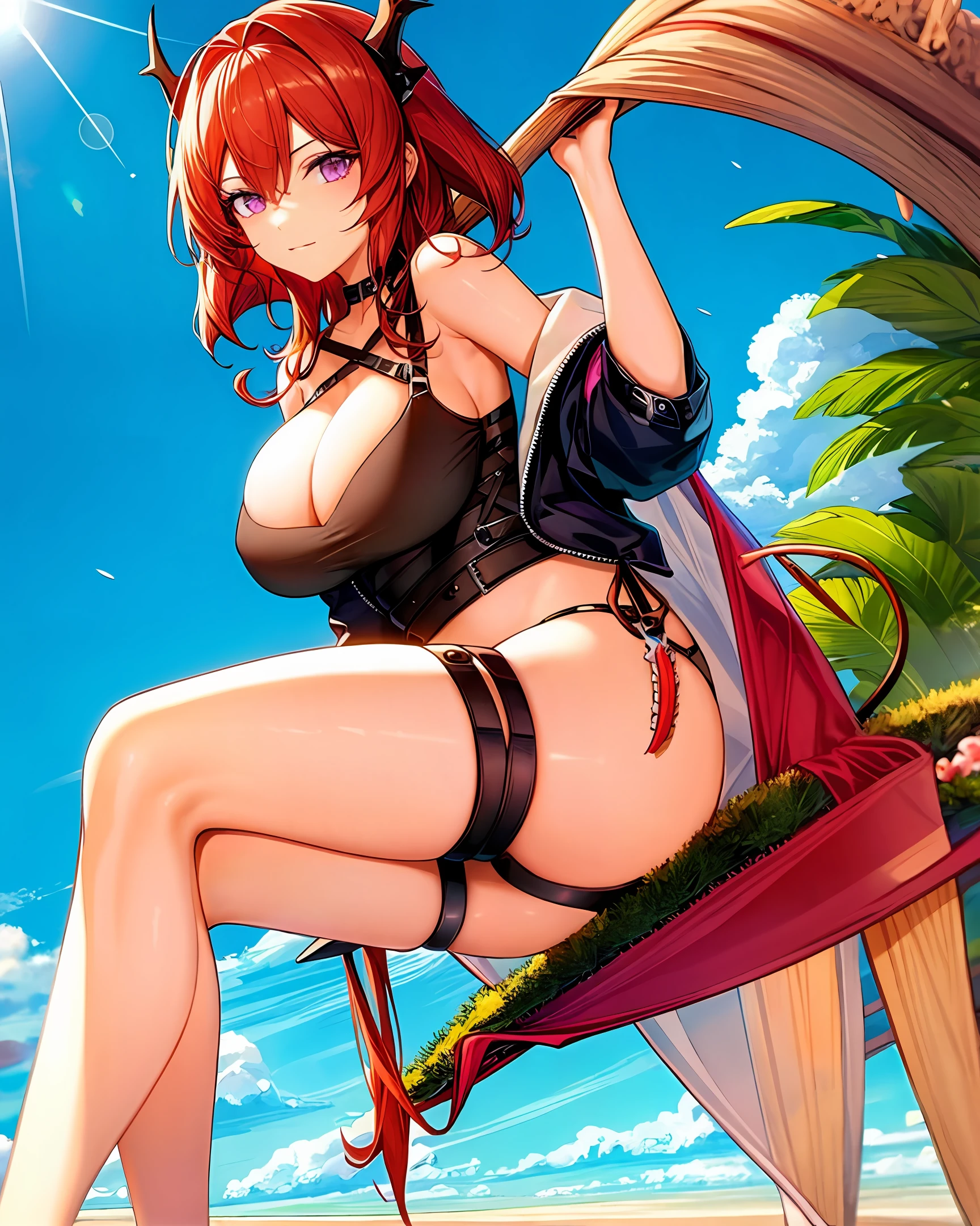 young girl big breasts cute no clothes split legs sitting