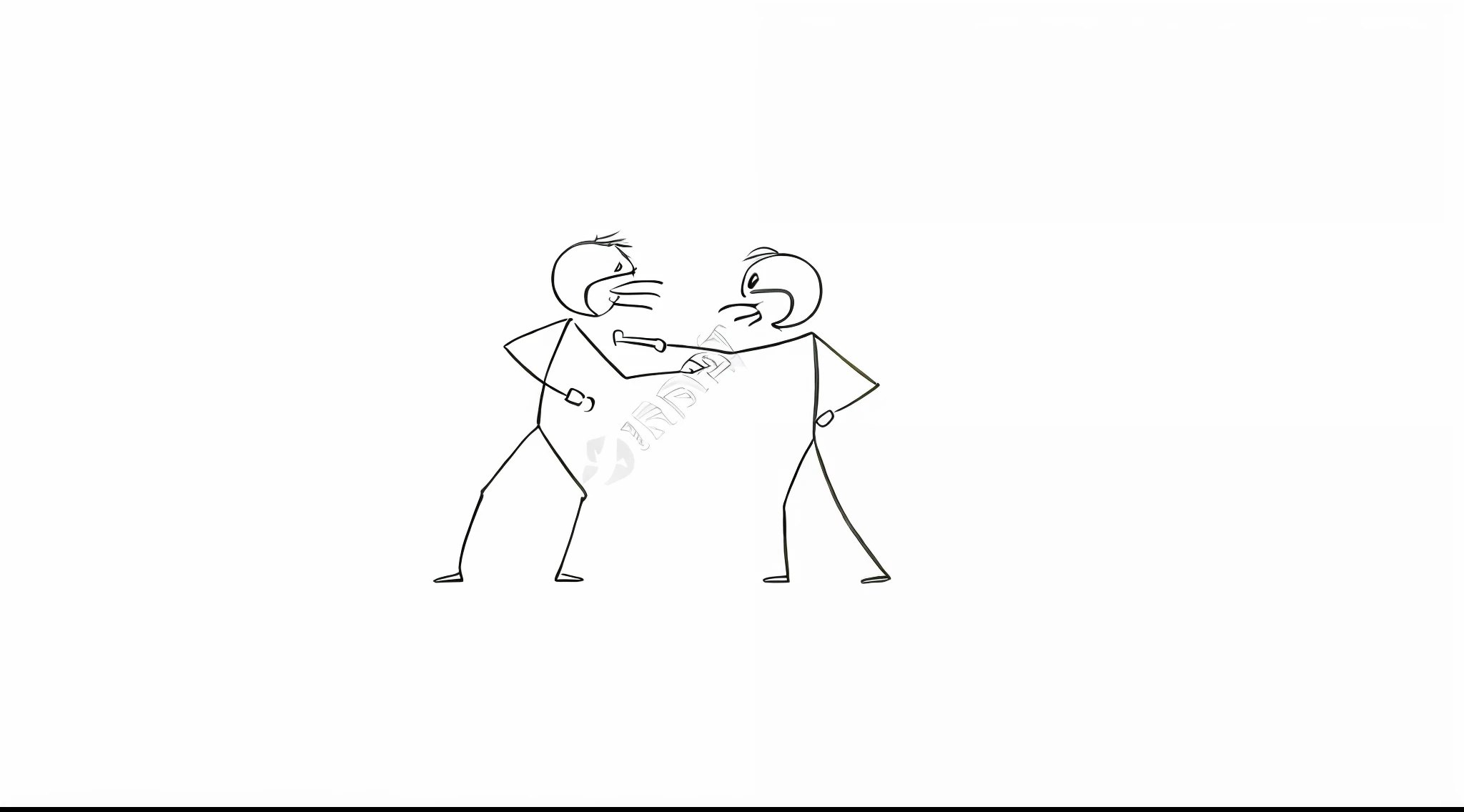 Cartoon drawing, funny illustration, Two stickmen,people fighting, they are fighting very angry, hand to hand combat, fierce fighting, Fighting, fighting each other, hand drawn cartoon, fighting scene,fights, 1920×1080, fighting pose,
