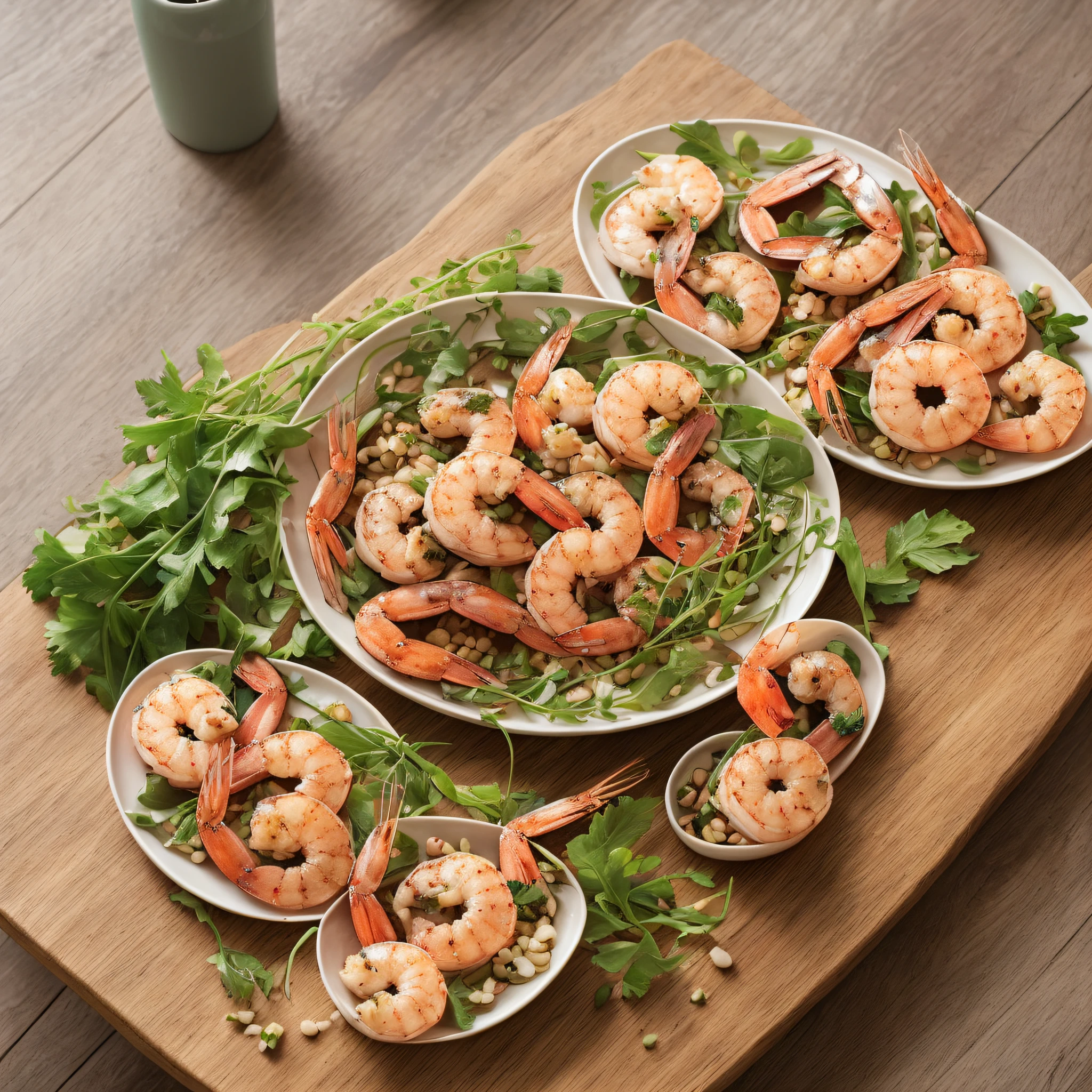 shrimps on a table