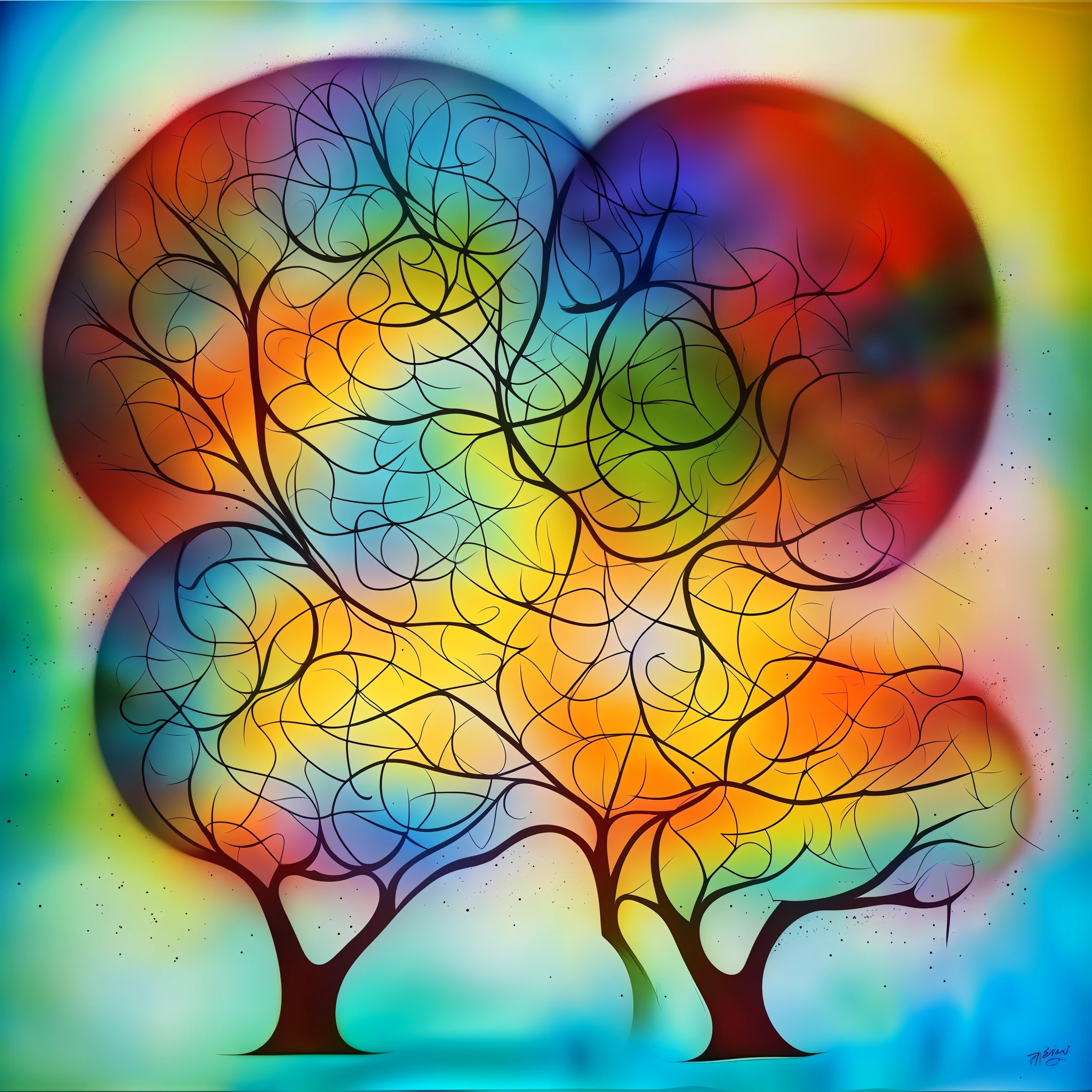 abstract brain art