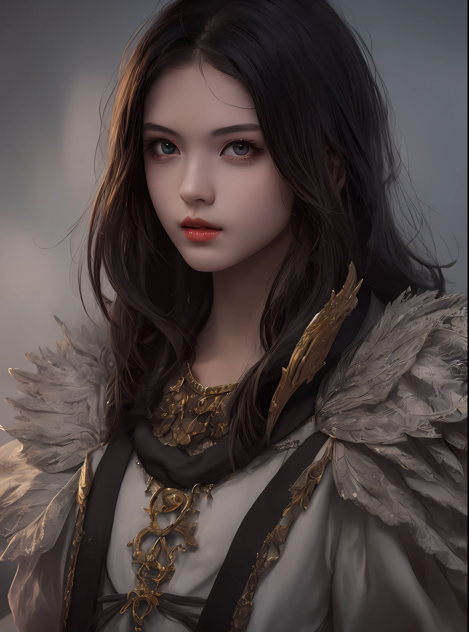 1girl, solo, masterpiece, best quality, fantasy, dark, shadow, face important, boy important, eyes important, ray tracing, character is the main body of the work, (upper body)