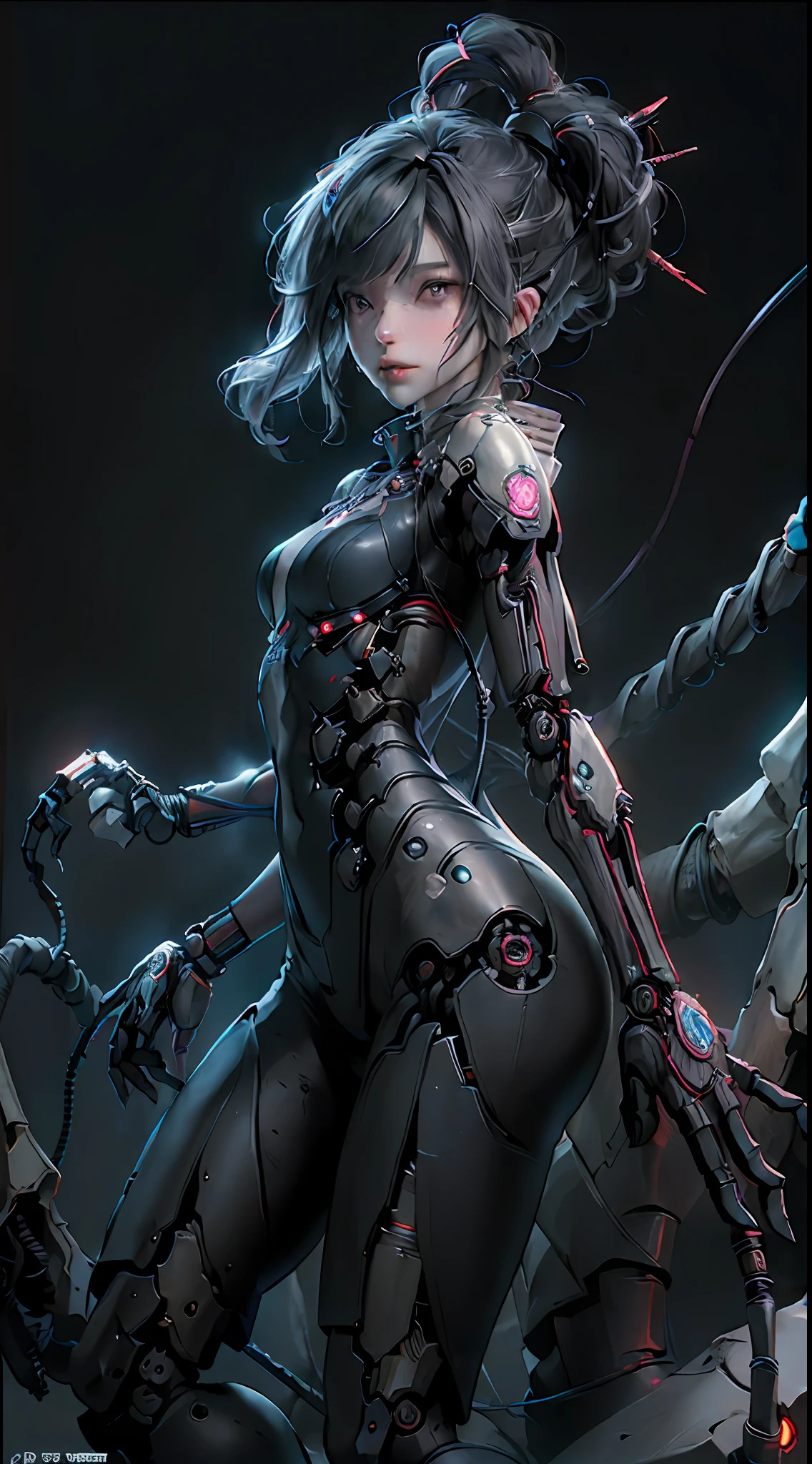 VeronicaCipher aliens, horror, dark ((biomechanical )),solo,full body,(machine made joints:1.2),((biomechanical limbs)),(blood vessels connected to tubes),(mechanical vertebra attaching to back),((mechanical cervial attaching to neck)), a half body portrait of an elite soldier hands folded in front, menacing gaze,(wires and cables attaching to neck:1.2),(wires and cables on head:1.2)(character focus),science fiction, extreme detailed,colorful,highest detailed mshn robot hnsrdlf style
official art, unity 8k wallpaper, ultra detailed, beautiful and aesthetic, masterpiece, best quality, realistic, (zentangle, mandala, tangle, entangle), extremely detailed (dynamic angle),cinematic light,