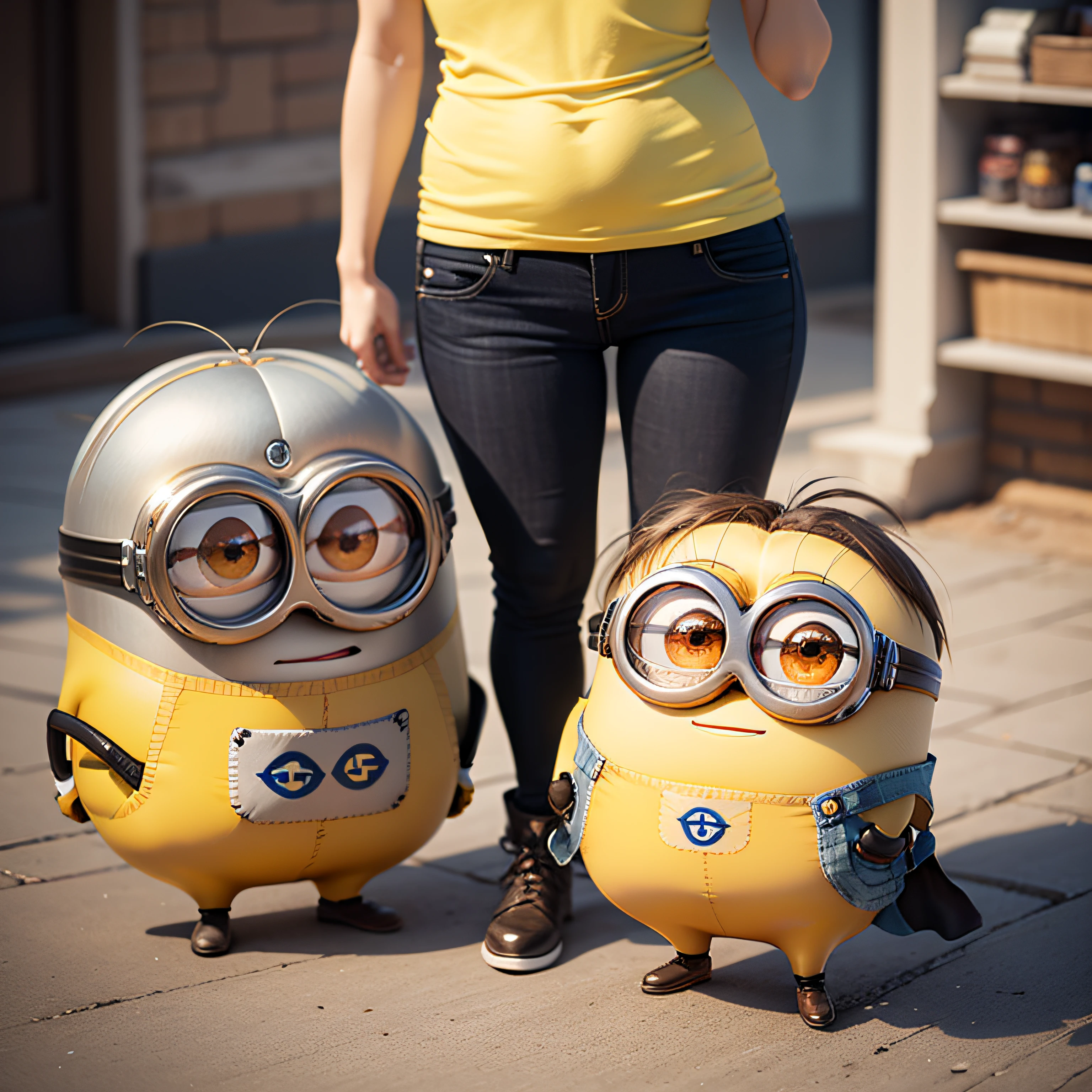 Create a cute character just like Minion from despicable me movie, full body --auto