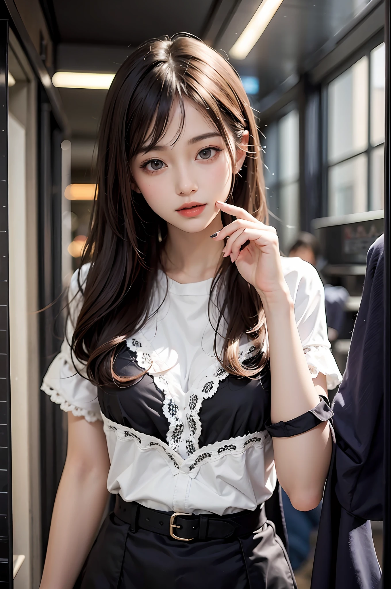 Elegant young lady college girl、