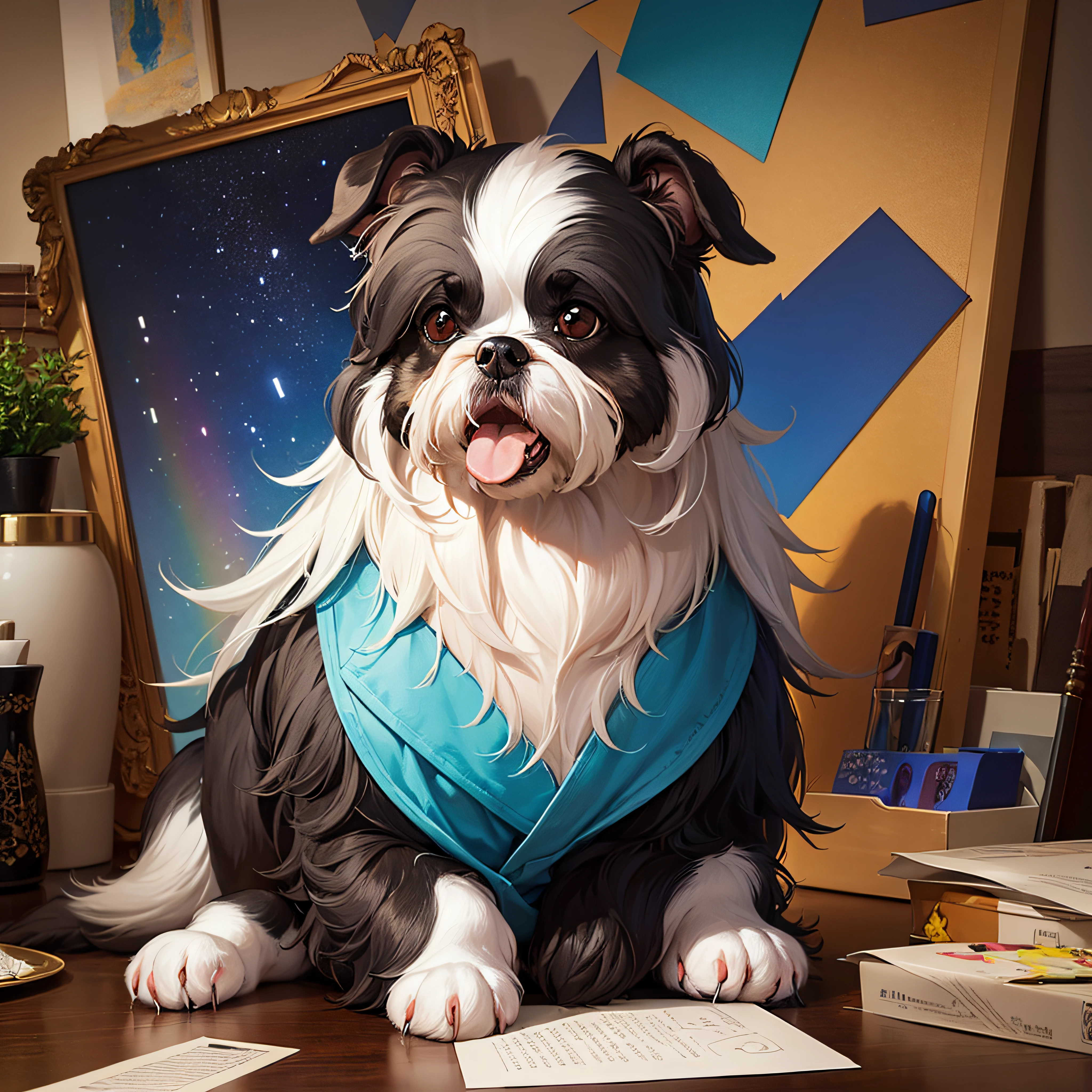 dog shih tzu,multi dimensional paper quilling, art,
yang08k, beautiful, colorful,
masterpieces, top quality, best quality, official art, beautiful and aesthetic, --auto