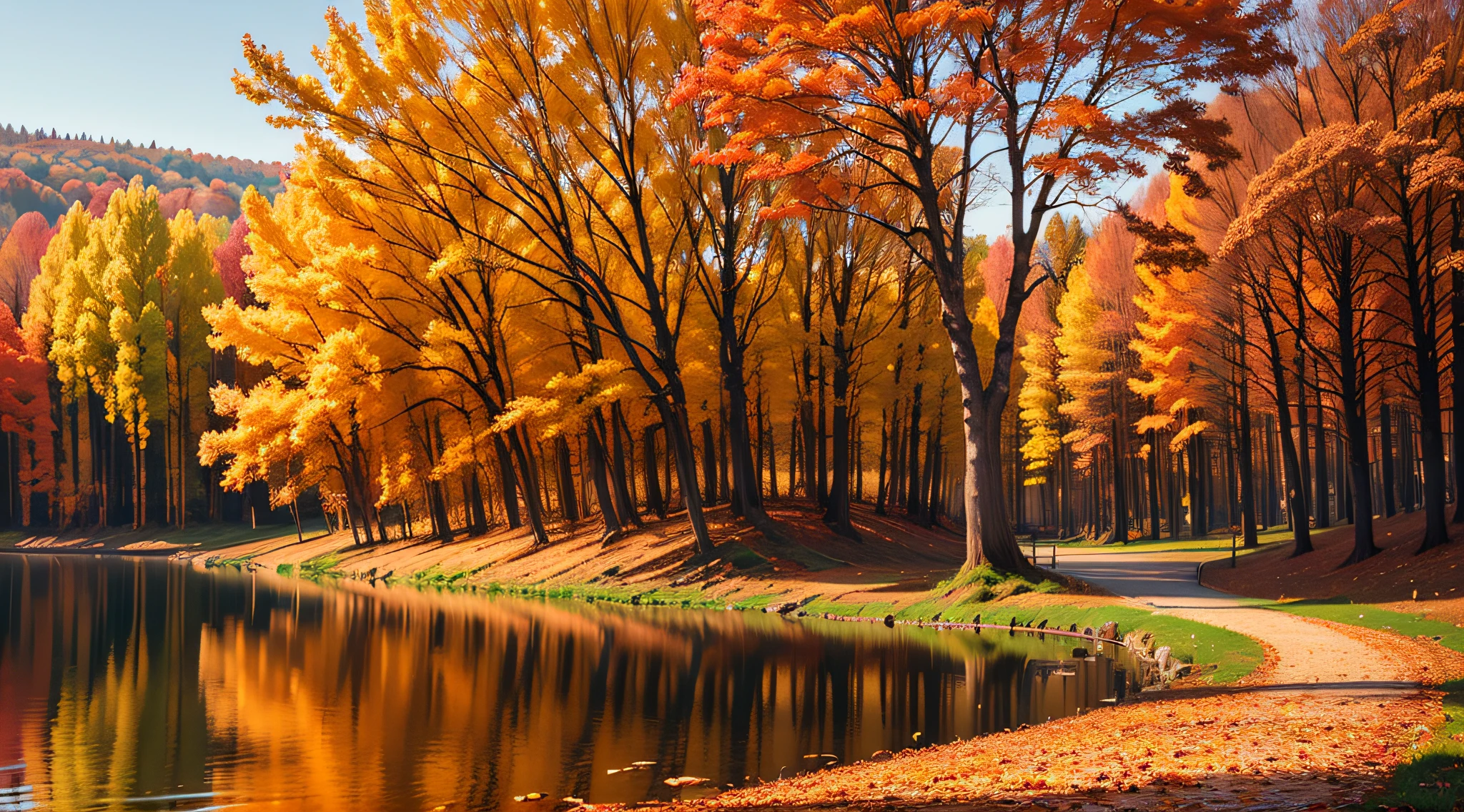 beautiful autumn nature landscape --auto