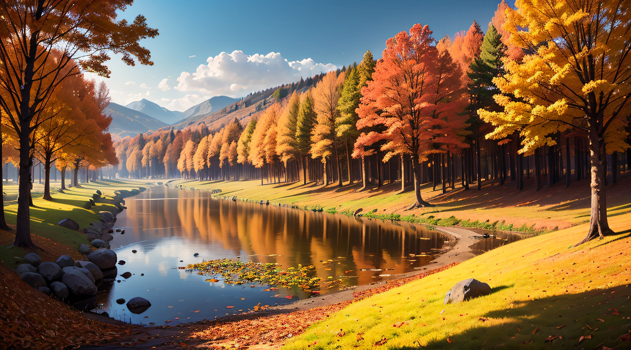 beautiful autumn nature landscape --auto