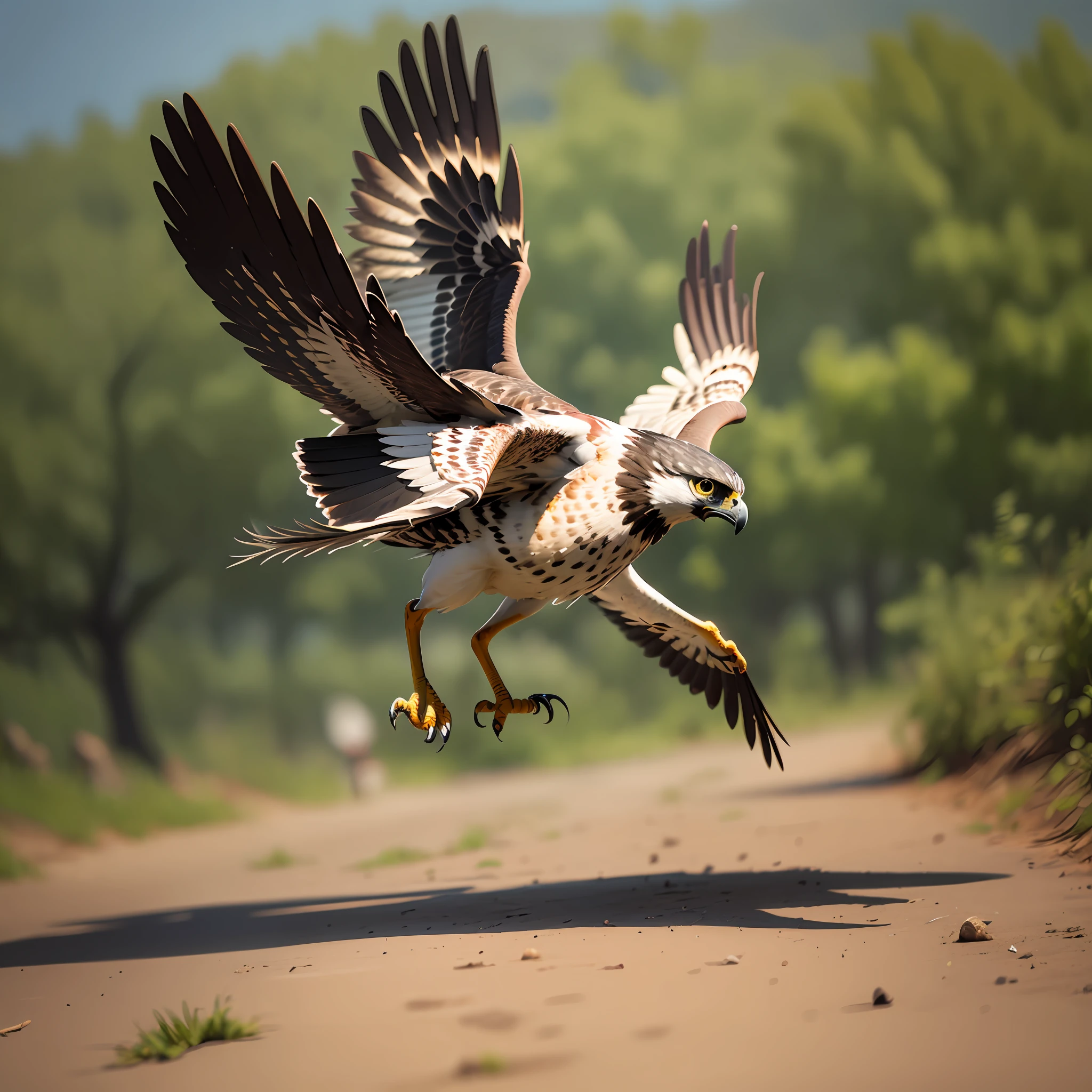 Hawk flying --auto