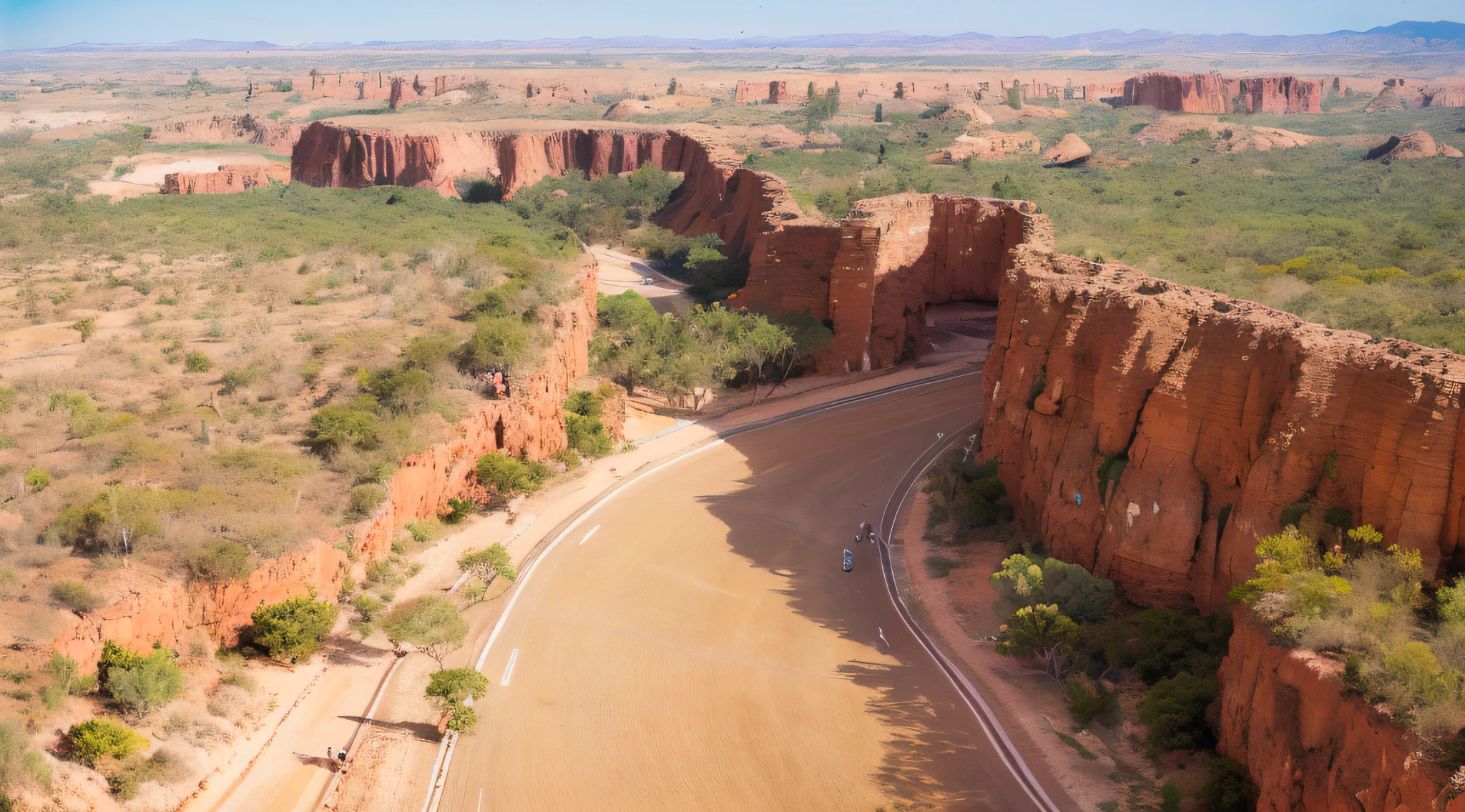 Tatacoa Desert, Colombian desert landscape, birds-eye view