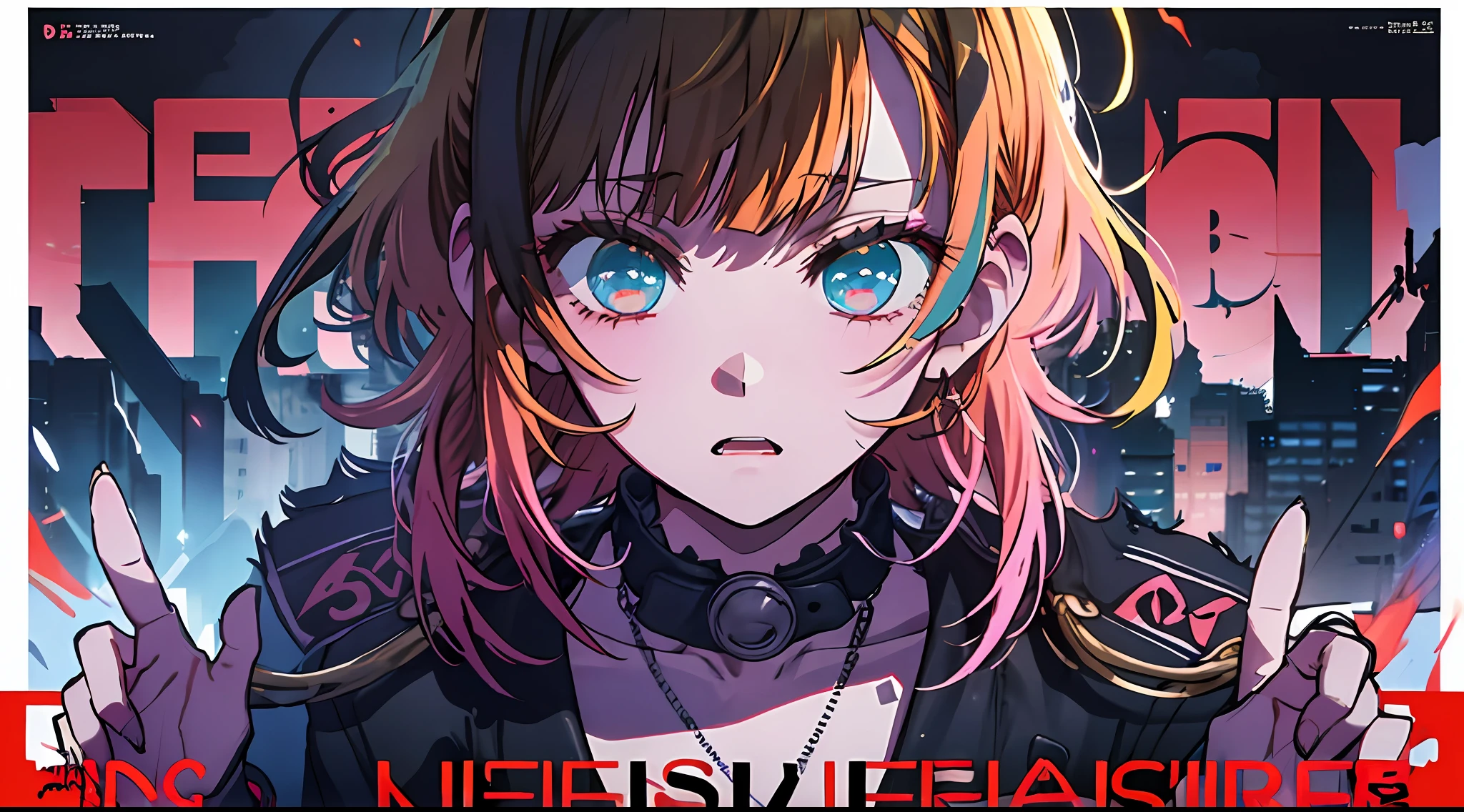 (((dramatic))), (((gritty))), (((intense)))) The movie poster features as the central character. She is shy in the center of the poster, wearing idol outfit, and a determined expression on her face. The background is dark and gritty, with a feeling of drunkenness. The text is bold and eye-catching, with catchy slogans that add to the overall drama and excitement. The color palette is dominated by dark colors, dotted with bright colors, giving the poster a dynamic and visual impact, tachi-e (magazine:1.3), (cover-style:1.3), fashionable, vibrant, outfit, posing, front, colorful, dynamic, background, element, confident, expressive, holding, statement, attachment, majestic, coiled, around, touch, scene, text, cover, bold, eye-catching, title, fashion, font, catchy, title, bigger, eye-catching, modern, trendy, focused, stylish, 1 girl