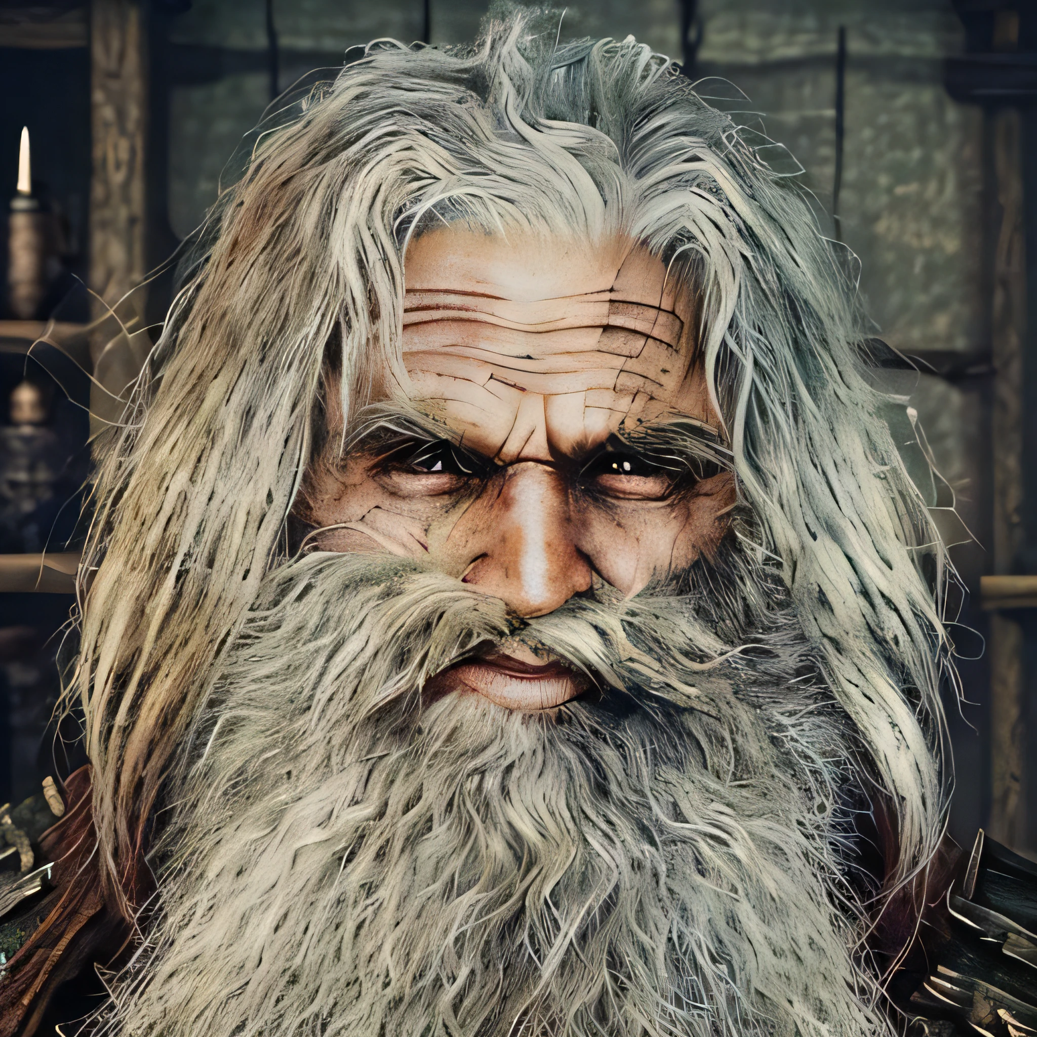Photo Portrait of old Nord, Skyrim style