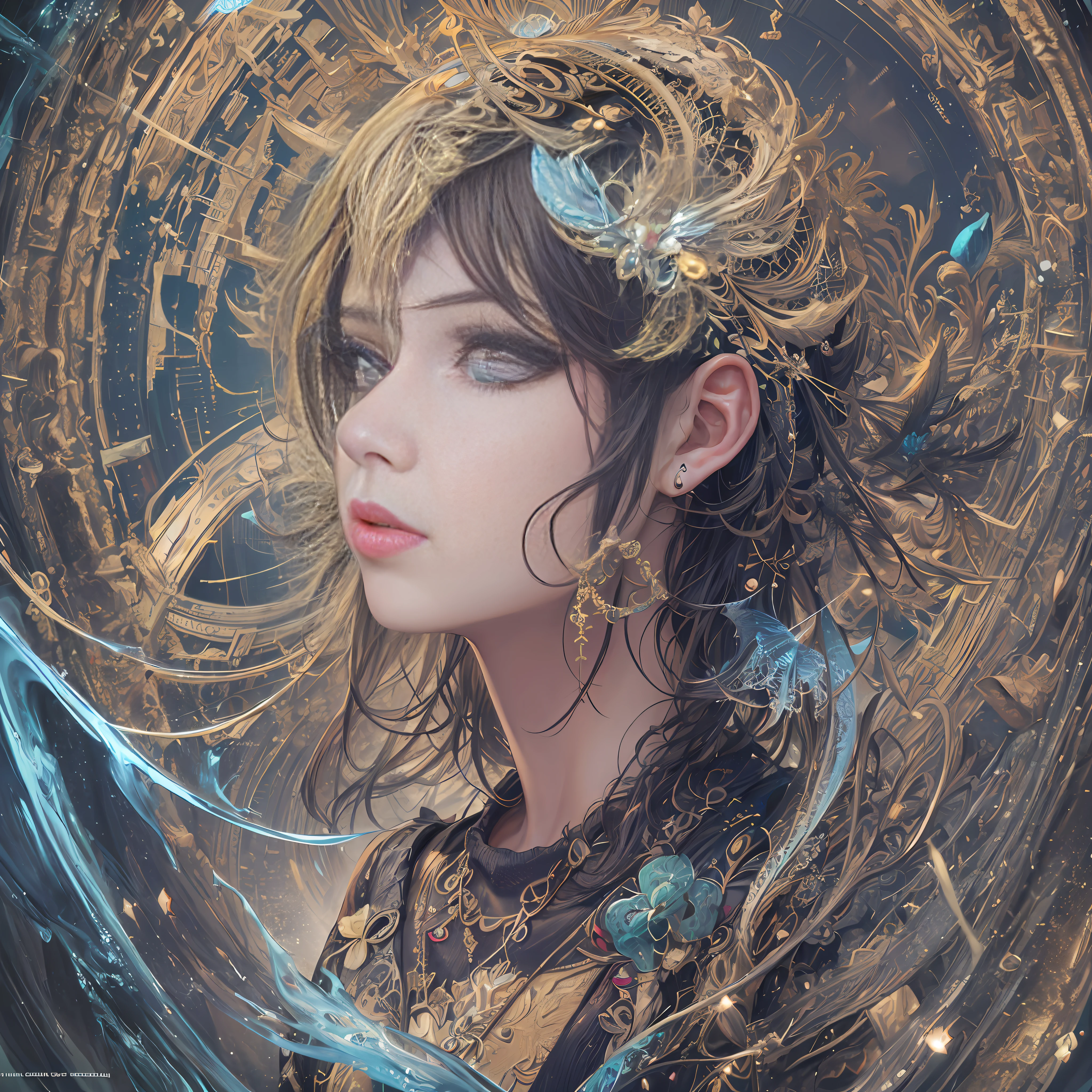 absurdres, highres, ultra detailed, 1girl, solo, extremely detailed eyes, (official art, beautiful and aesthetic:1.2), (1girl), extreme detailed,(fractal art:1.3),colorful,highest detailed --auto --s2