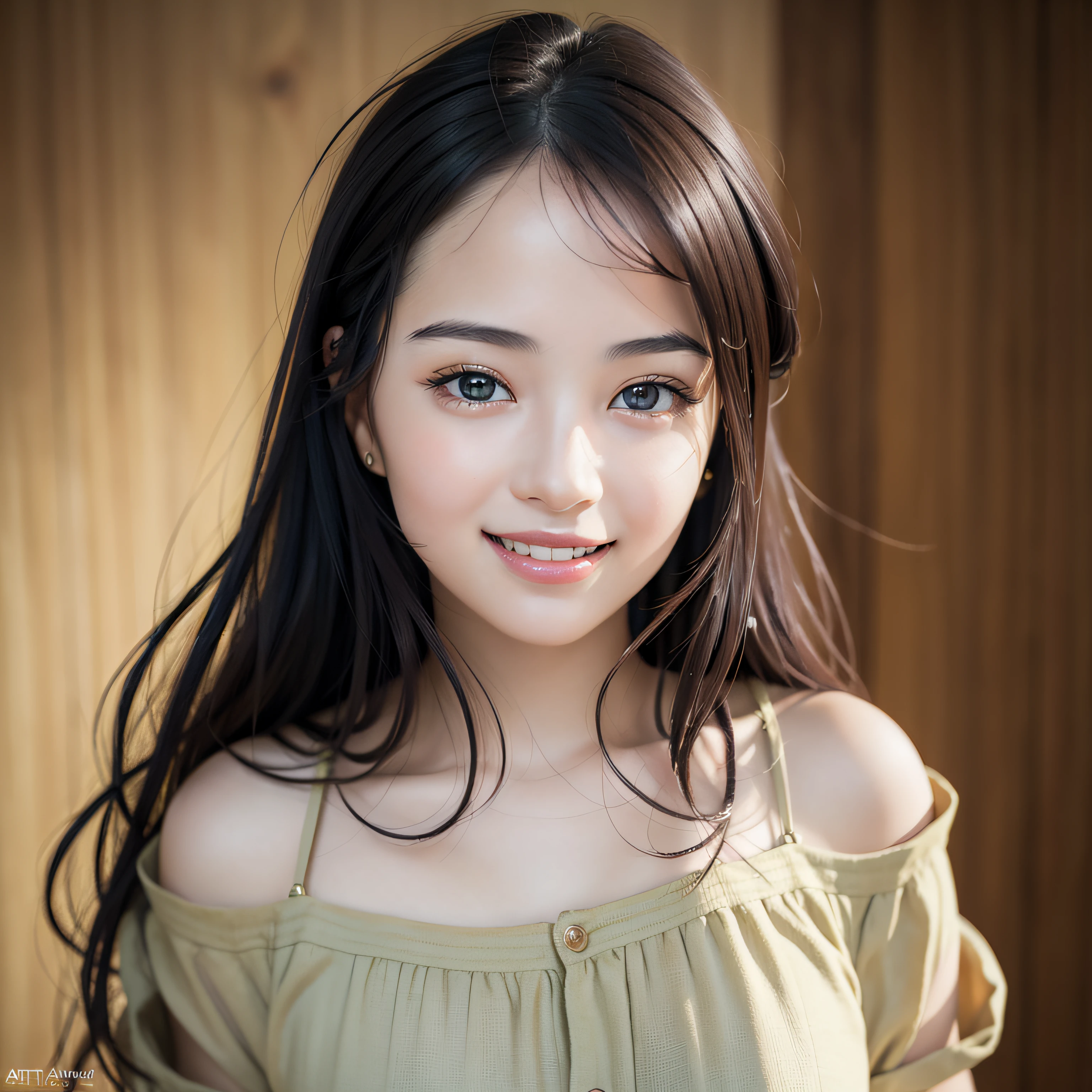love!A beautiful girl smiling with a smile