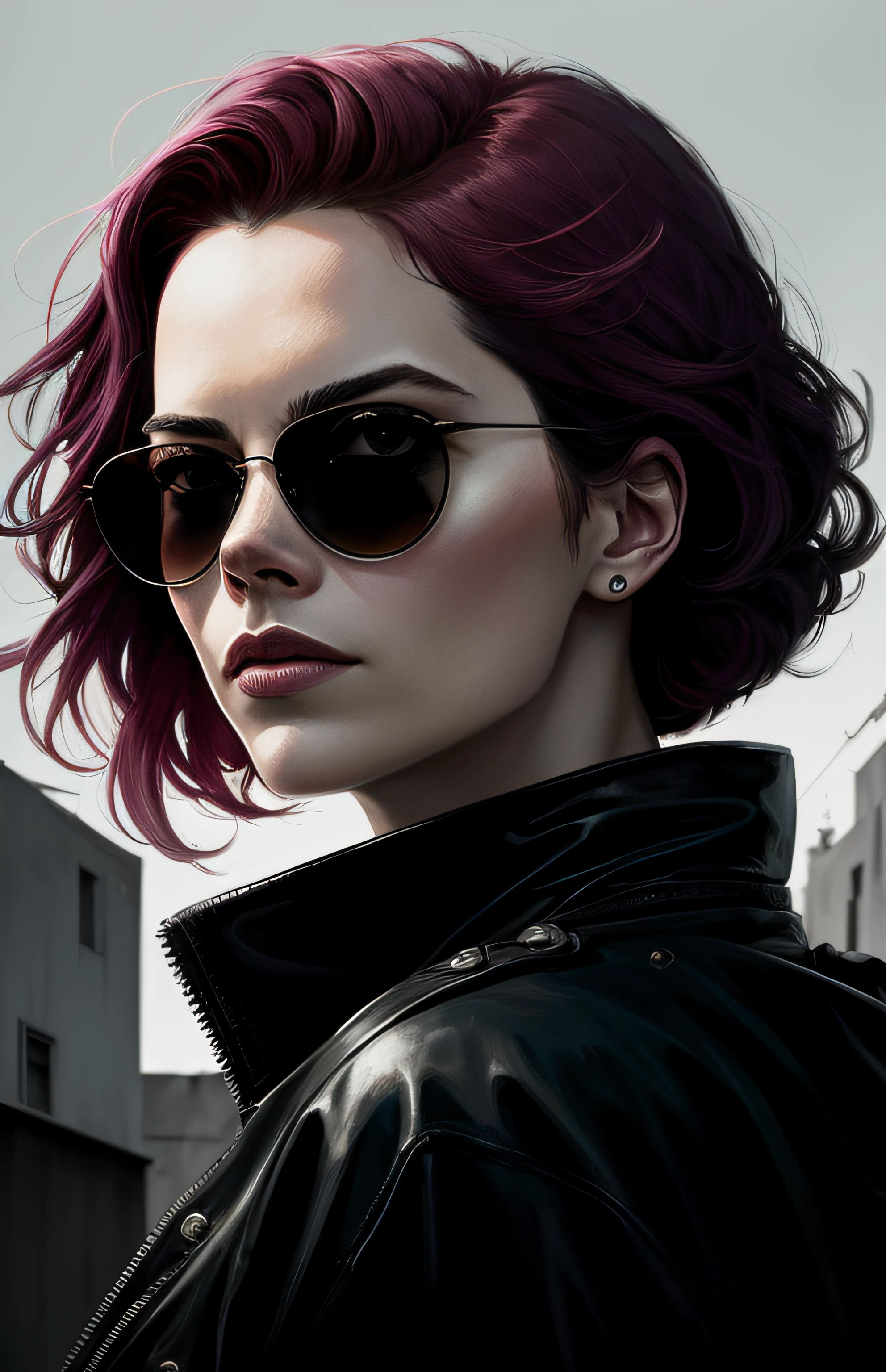 (foto escura: 1.1), epic realistic, retrato da atriz Emma Stone, sun glasses, olhos azuis, cachecol xadrez, cabelo branco de atey ghailan, de greg rutkowski, de greg tocchini, de james gilleard, de joe fenton, de kaethe butcher, gradiente amarelo , esquema de cores preto, marrom e magenta, grunge aesthetic!!! fundo de parede de marca de graffiti, arte de greg rutkowski e artgerm, Soft cinematic light, adobe lightroom, Photo Lab, hdr, intrincado, altamente detalhado, (profundidade de campo: 1,4), desbotado, (cores neutras: 1,2), (hdr: 1,4) , (cores suaves:1.2), hiperdetalhado, (artstation:1.4), cinematographic, luzes quentes, dramatic light, (detalhes intrincados:1.1), fundo complexo, (rutkowski:0.66), (azul e laranja:0.4)