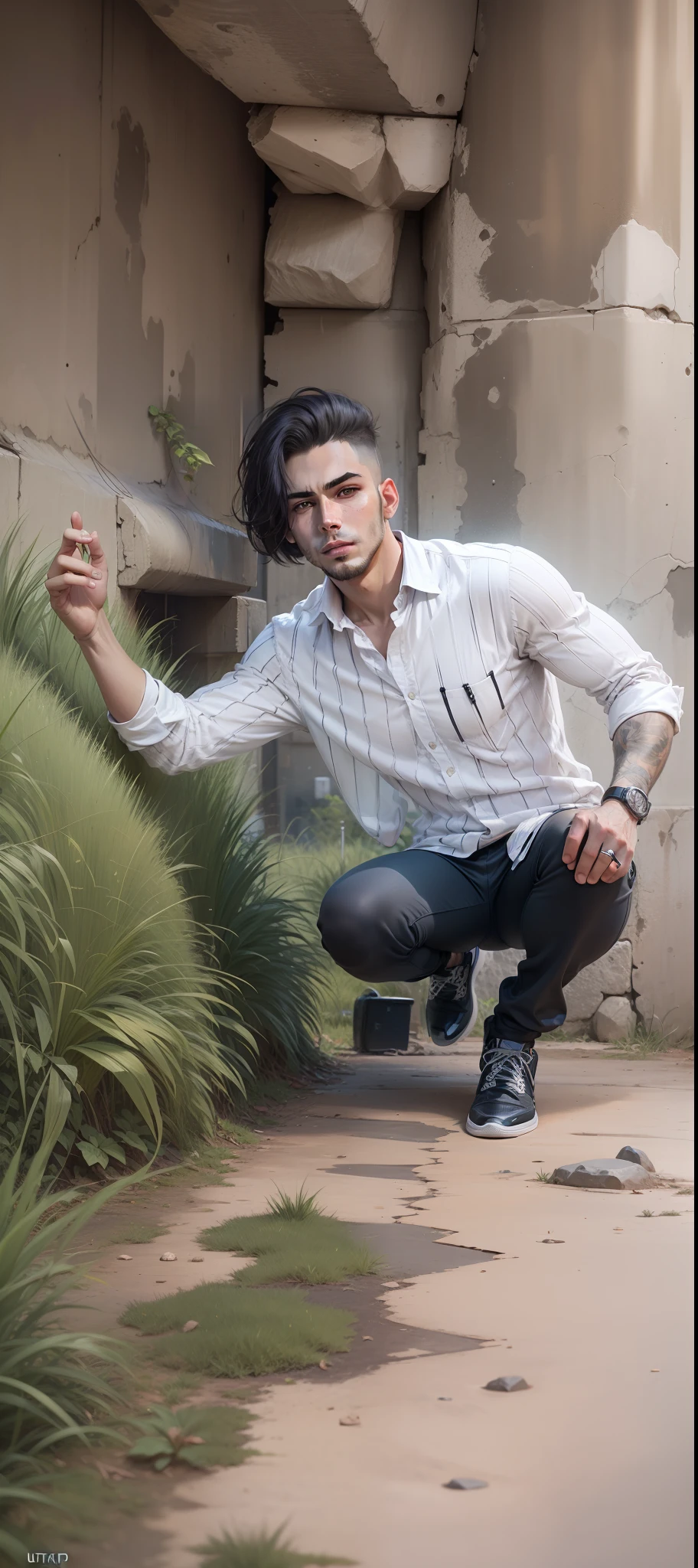 Background change cyberpunk handsome boy ultra realistic face