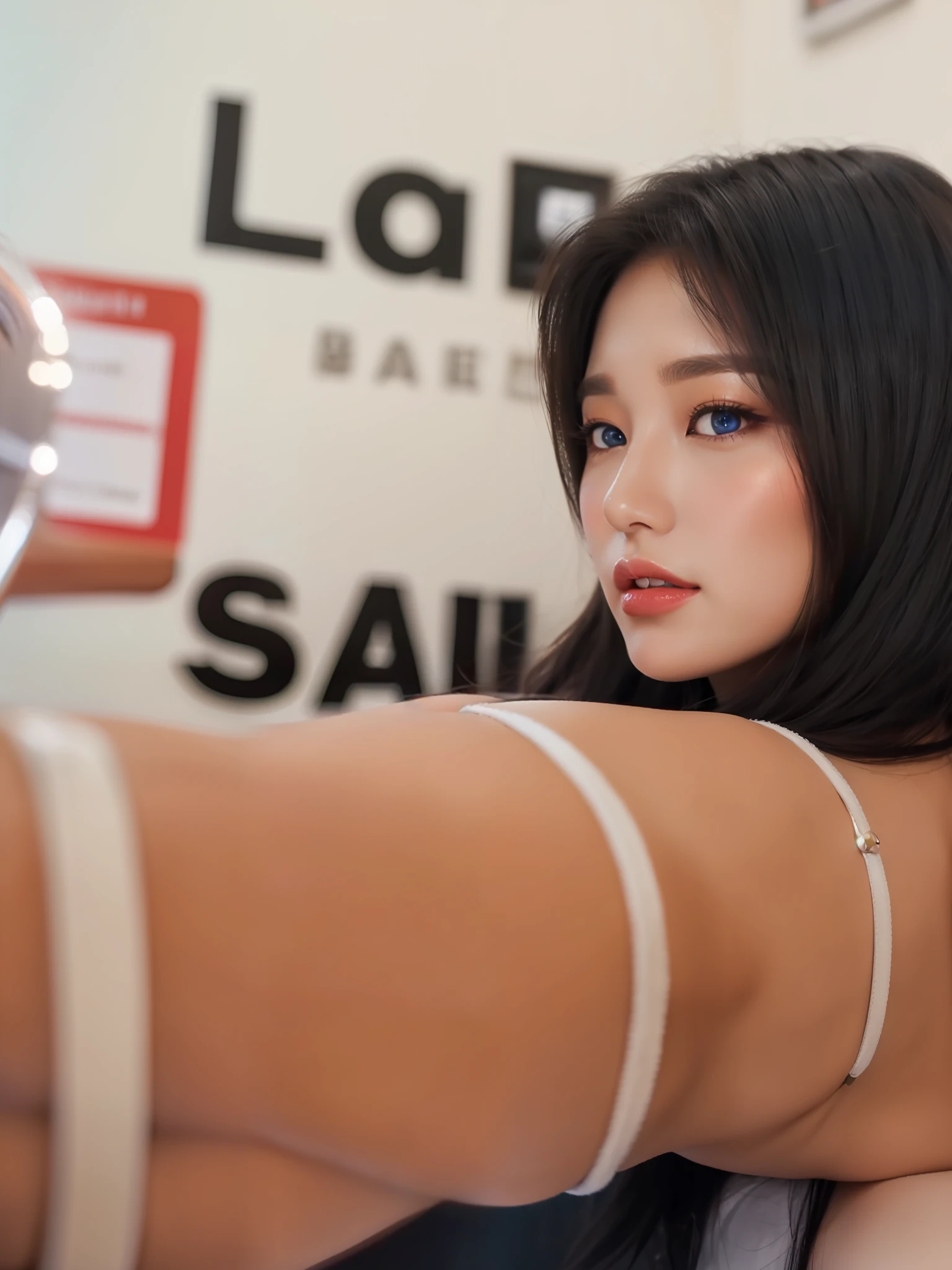 Elf, tall, beautiful feminim girl, beautiful blue eyes,