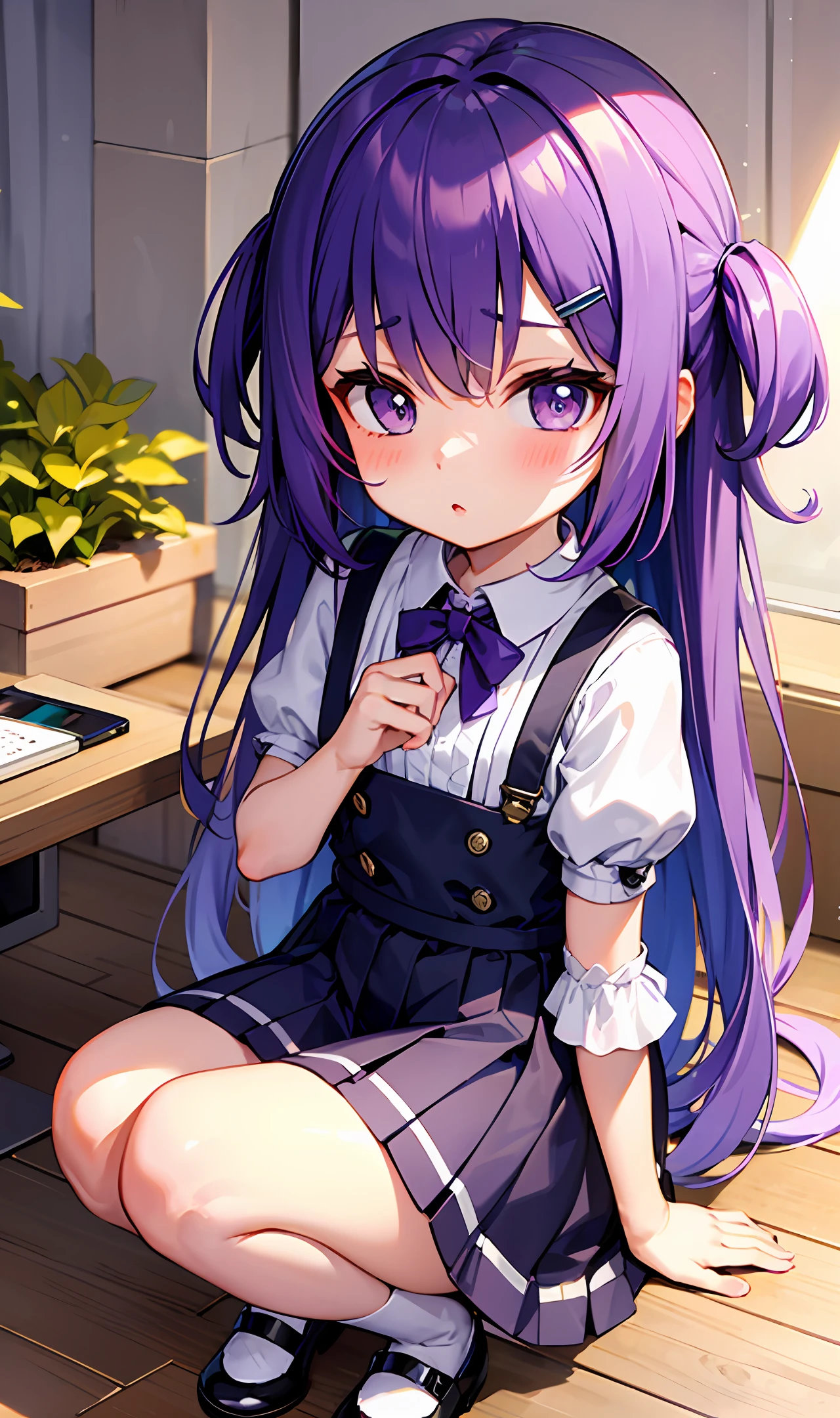Purple-haired loli