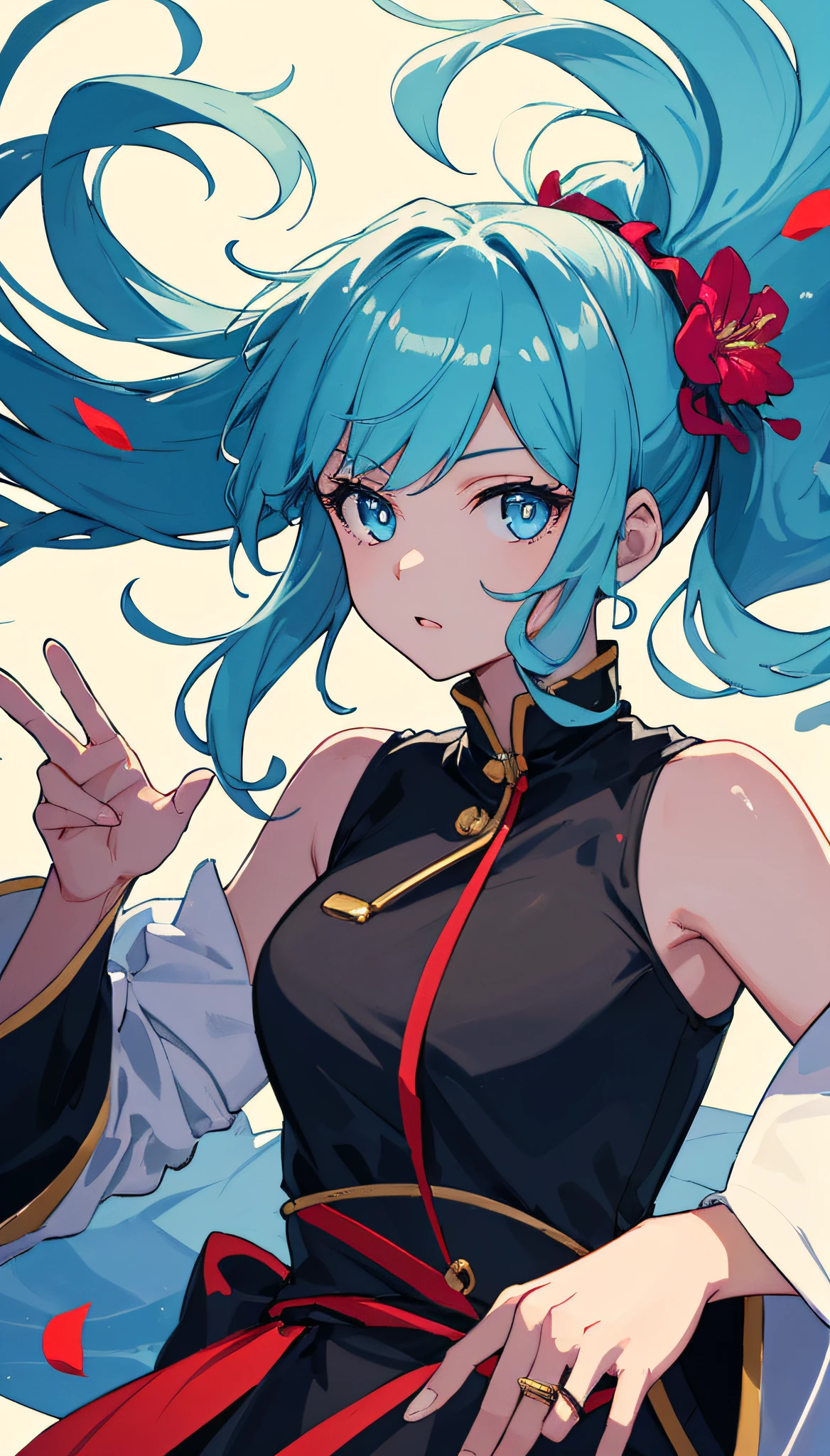 (masterpiece), (best quality), (ultra detailed),(disheveled hair),(illustration), (1girl), (Fashionable clothing), standing, Fashion model, looking at viewer, (interview), (simple background),beautiful detailed eyes, delicate beautiful face, Floating,(high saturation),(colorful splashes),colorful bubble,(shining), focus on face, ponytail, kamisato ayaka, light blue hair, bangs, hair ring, floating flowers, floating hairs, (shining), best lighting, best shadow,