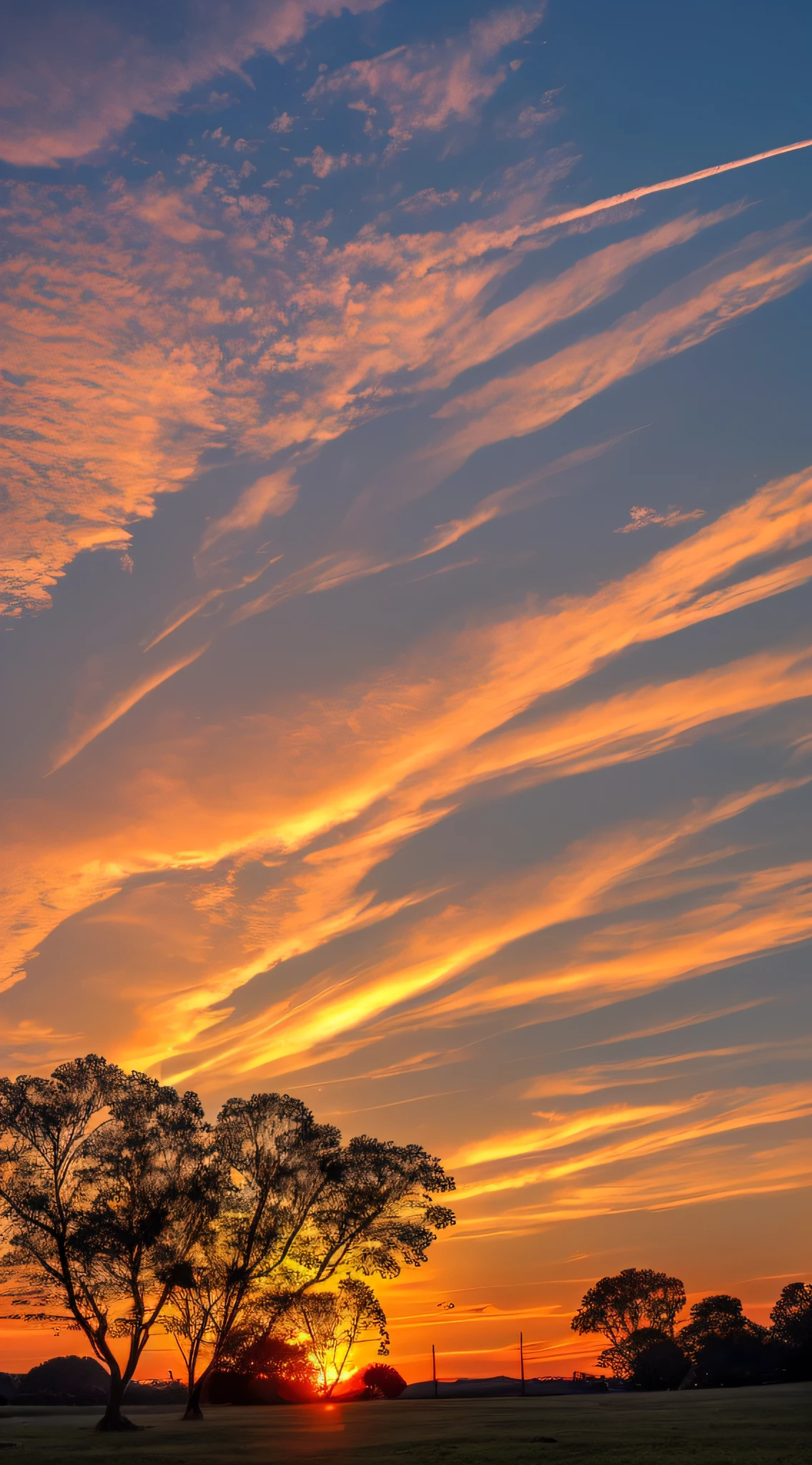 Sunset, evening glow, distant view, realistic, rich colors, gorgeous and colorful, wide-angle lens, shooting in the evening, positive film, naturalistic style, high-definition filming.