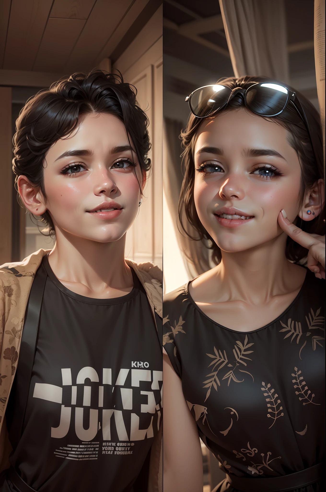 Anime,with black dress, ultra realistic anime, little smile.little wide nose