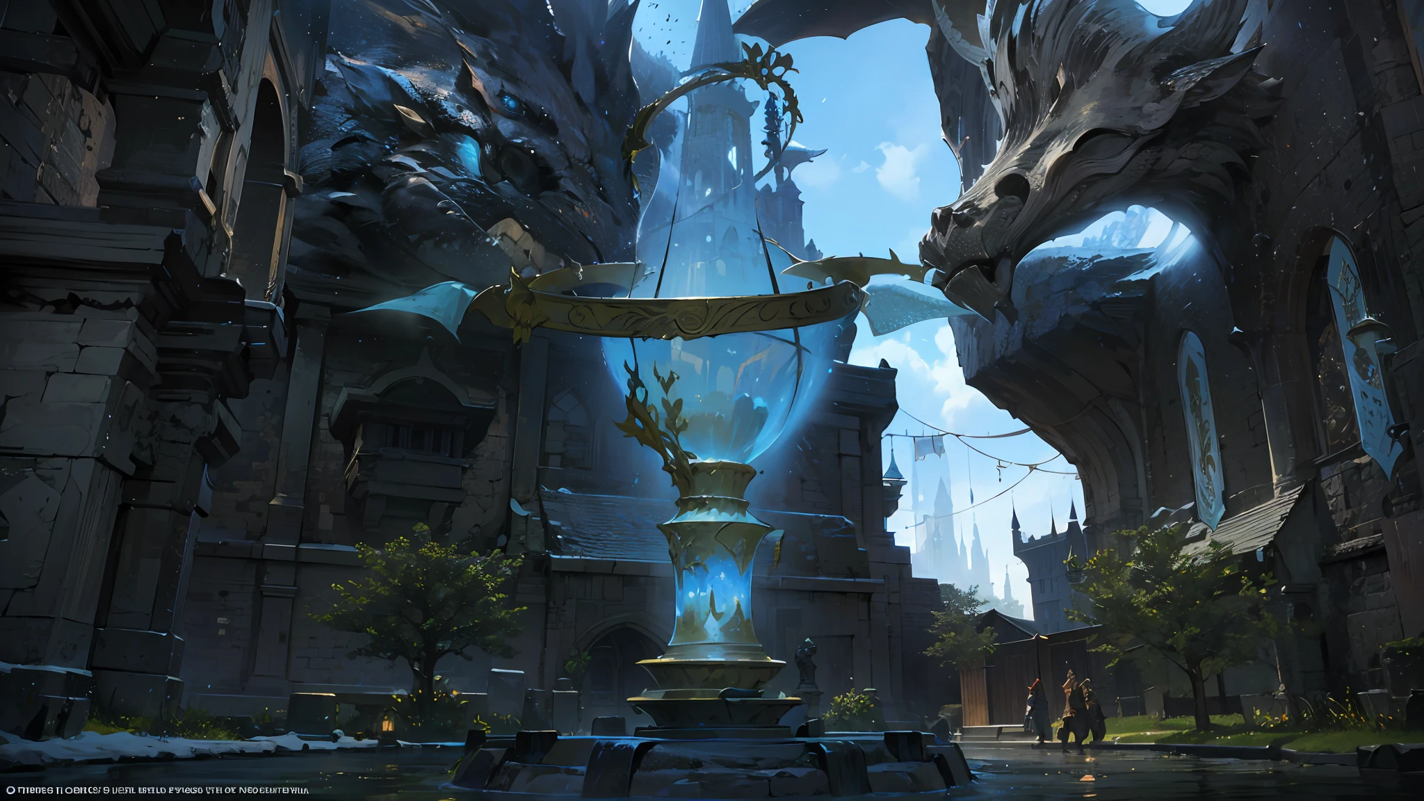a close up of aaetheryte screenshot in a video game, final fantasy 1 4 screenshot, final fantasy 14 sharp, final fantasy 14 style, tranding on pxiv, final fantasy 1 4, ffxiv heavensward, ffxiv, final fantasy xiv, an epic majestical degen trader, Epic landscape wallpaper , trending on pxiv