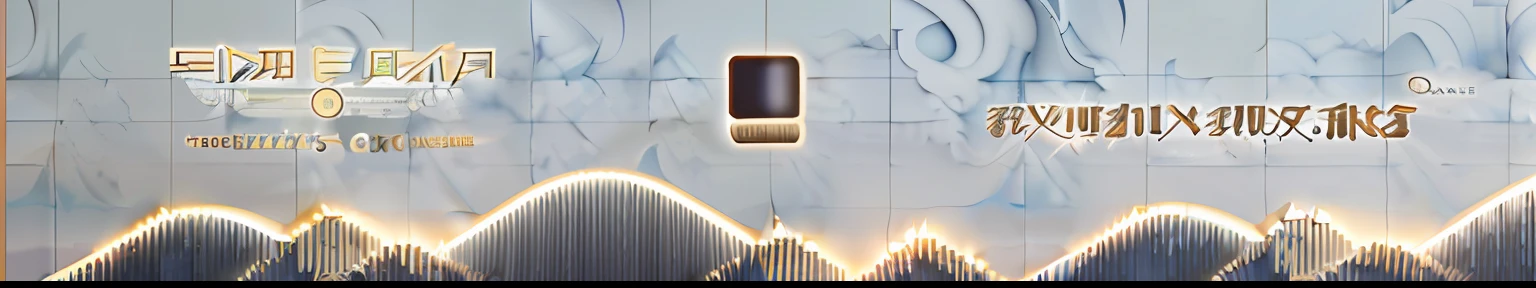 there is a building with a mountain design on it, music album art, waveforms on top of square chart, album artwork, rectilinear vaporwave, new album cover, jia, music album art, syntwave, sound wave, inspired by Wang E, computer generated, alternate album cover, album artwork, zmonzheng, light simulation
