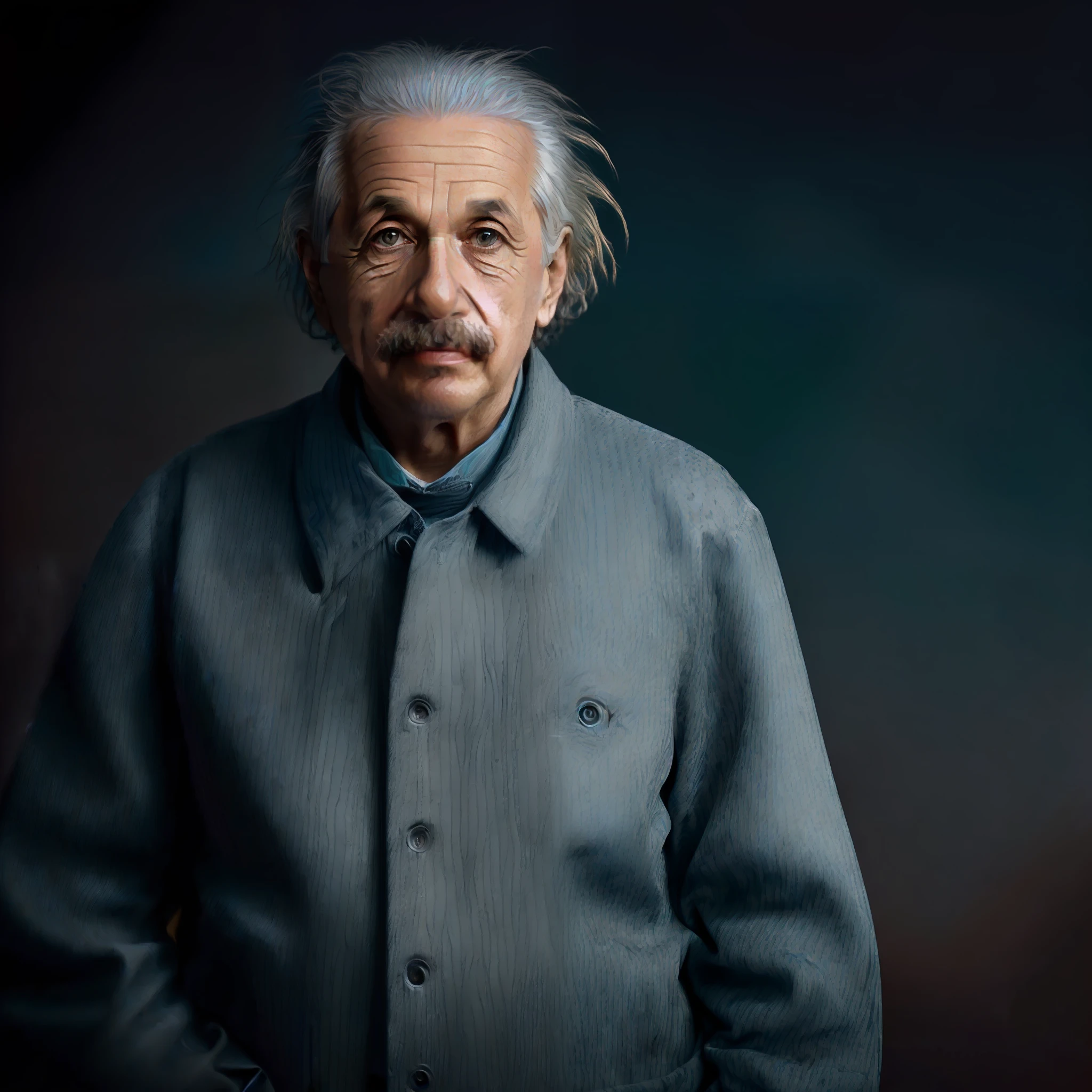 ((RAW, style, extremely detailed full-body color photo of albert einstein, background lab, ((film grain, skin details, highly detailed skin texture, 8k hdr, dslr))