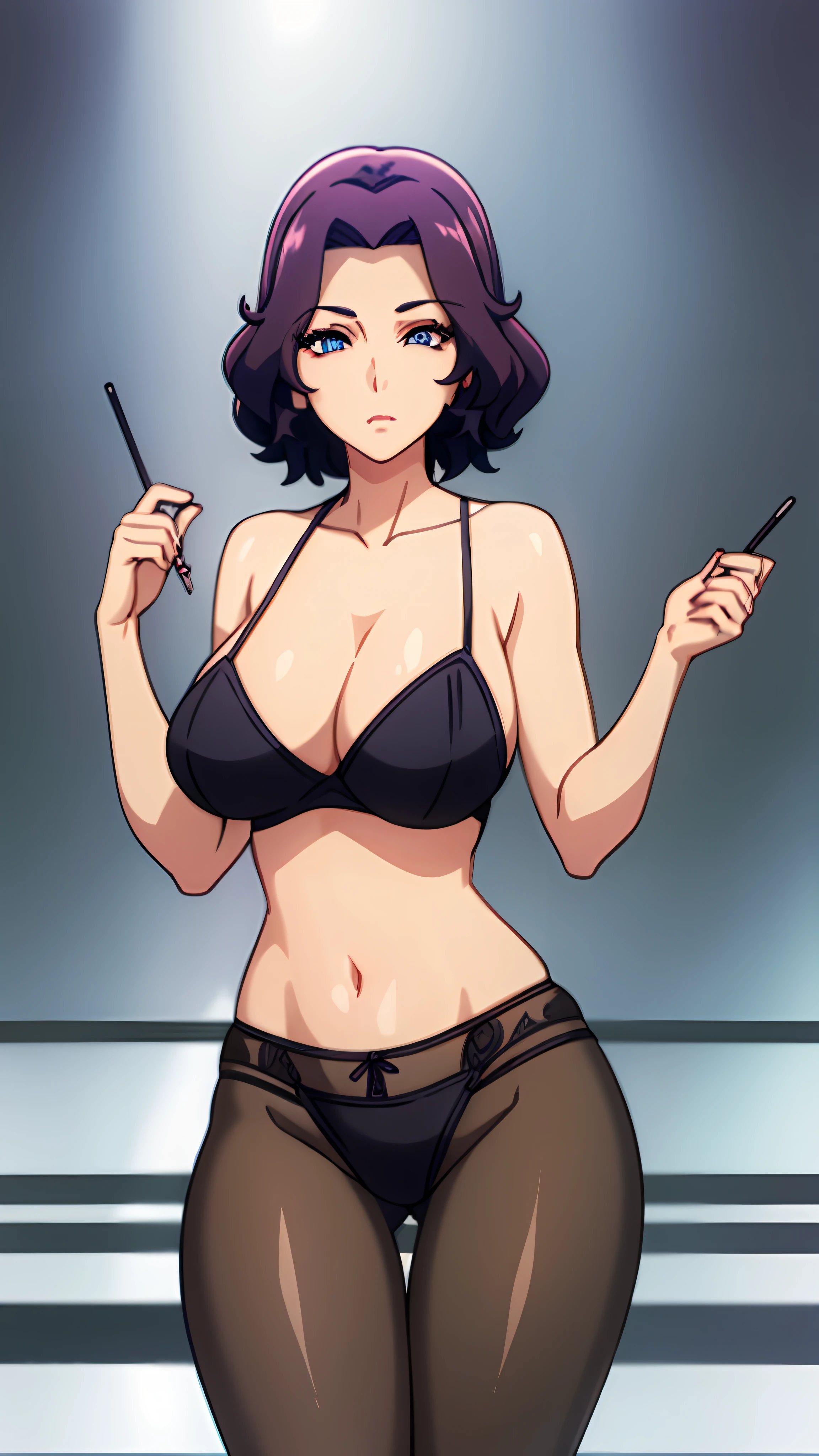 Wide thighs, firm breasts, wide hips, lingerie, detailed eyes