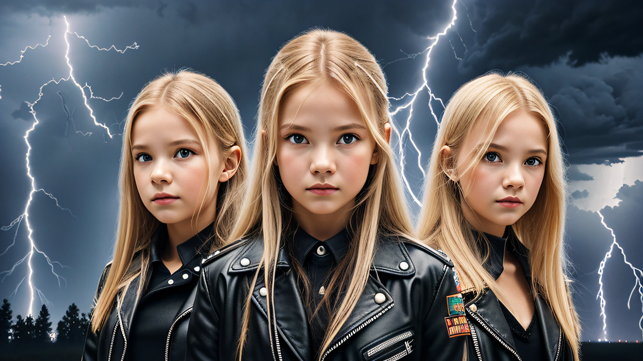 12 year old blonde girl, a portrait, wearing a black hoodie and letting out lightning bolts with her fingers, real UHD, real life, masterpiece, ccurate, textured skin, super detail, best quality, high quality, high details, 4K