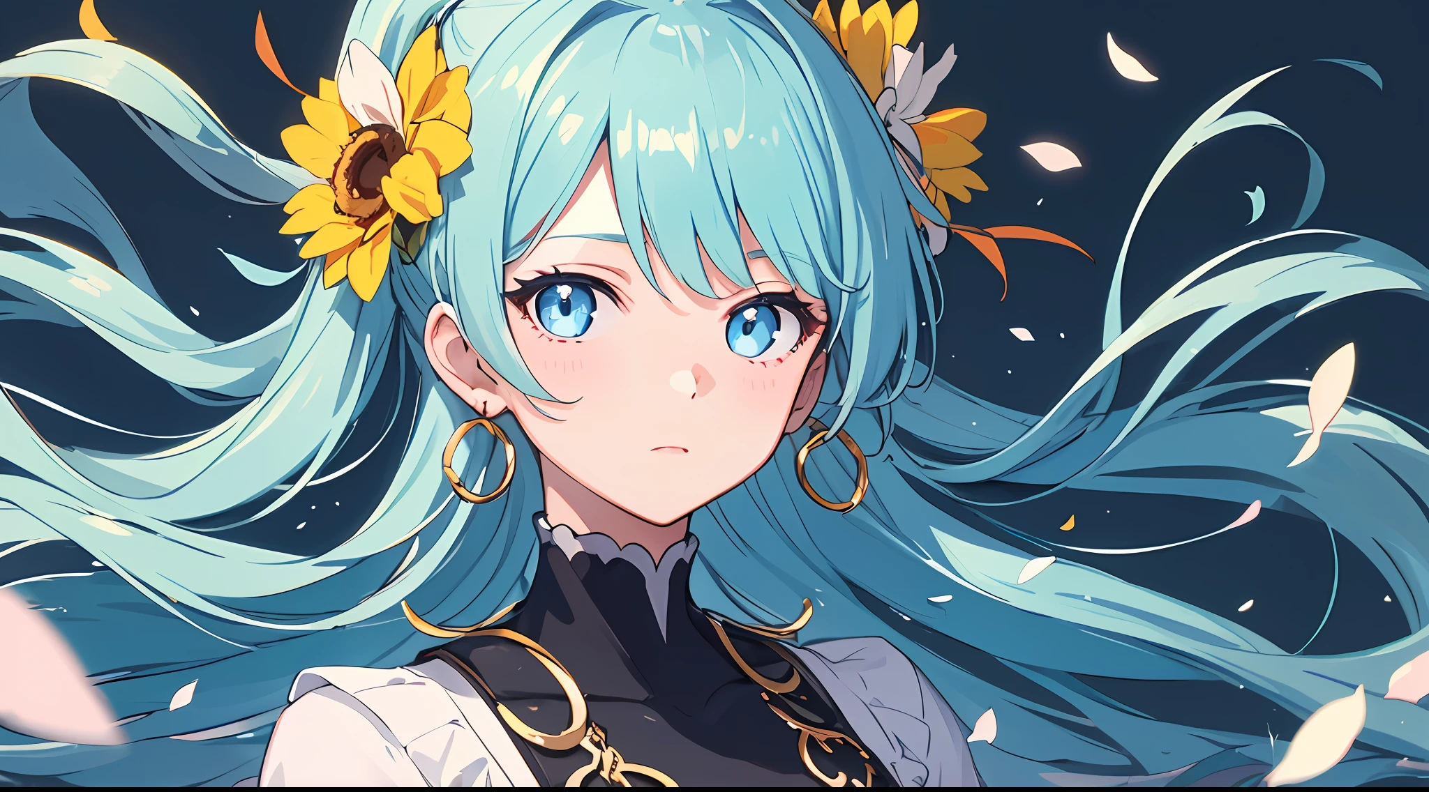 (masterpiece), (best quality), (ultra detailed),(disheveled hair),(illustration), (1girl), (Fashionable clothing), standing, Fashion model, looking at viewer, (interview), (simple background),beautiful detailed eyes, delicate beautiful face, Floating,(high saturation),(colorful splashes),colorful bubble,(shining), focus on face, ponytail, kamisato ayaka, light blue hair, bangs, hair ring, floating flowers, floating hairs, (shining), best lighting, best shadow,
