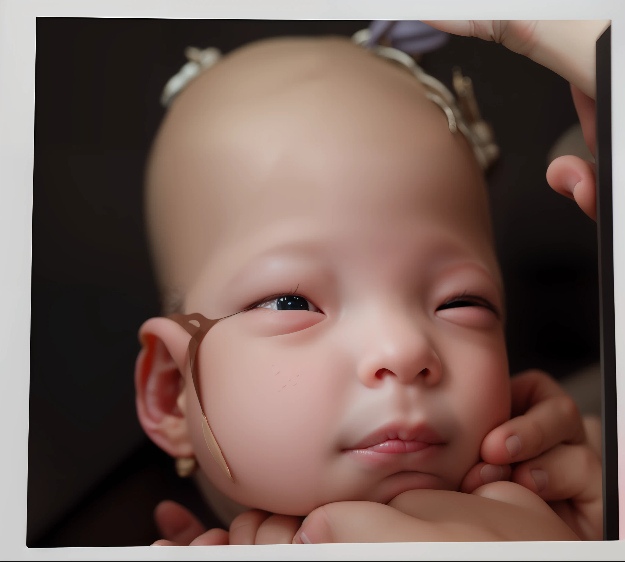 A 4-month-old newborn's face