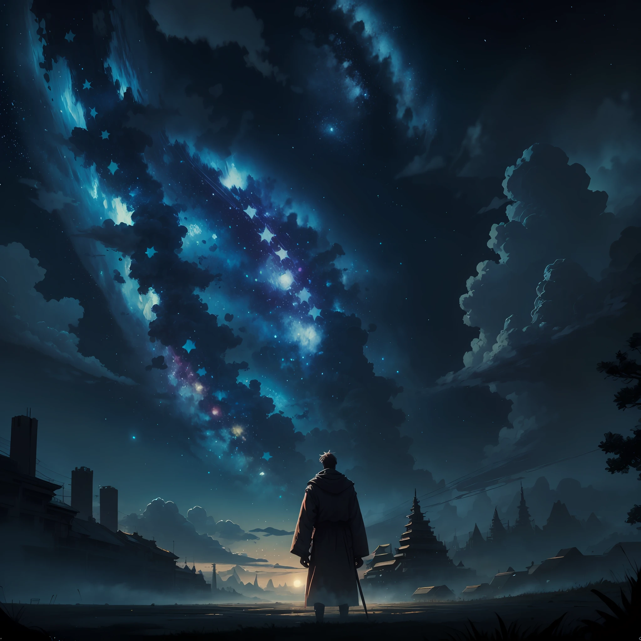 Create art in 8K resolution, VANGOGH, anime, noite estrelada --auto