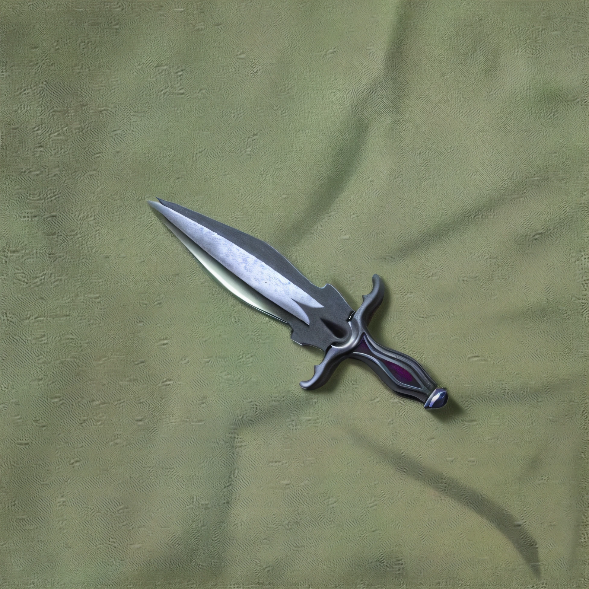 a close up of a knife with a sharp blade on a green background, adaga, segurando tridentee, Punhais, tridente, segurando adaga, segurando um tridentee, uma espada larga, medievil spear, Broadespada, chifres de espada, Espada larga, design de espada, illustration sharp, sharp foccus ilustration, espada, illustration sharp, a sword stuck in the ground