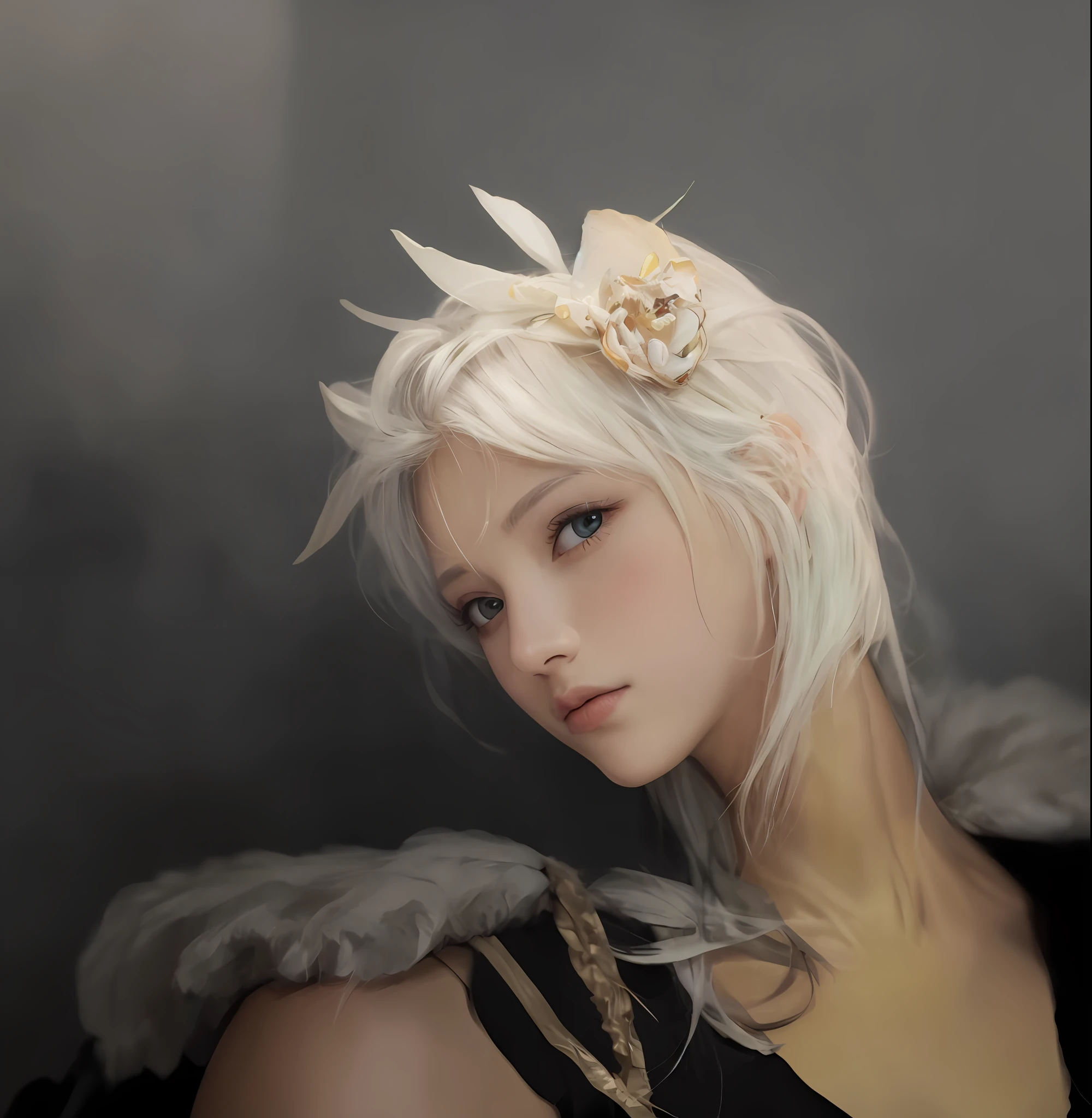 cute girl photo realistic