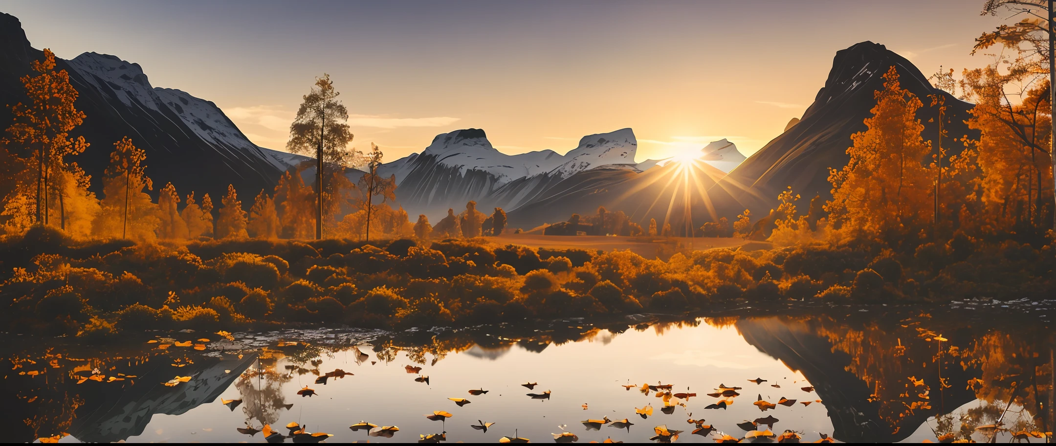 Papel de parede, montanhas, sol