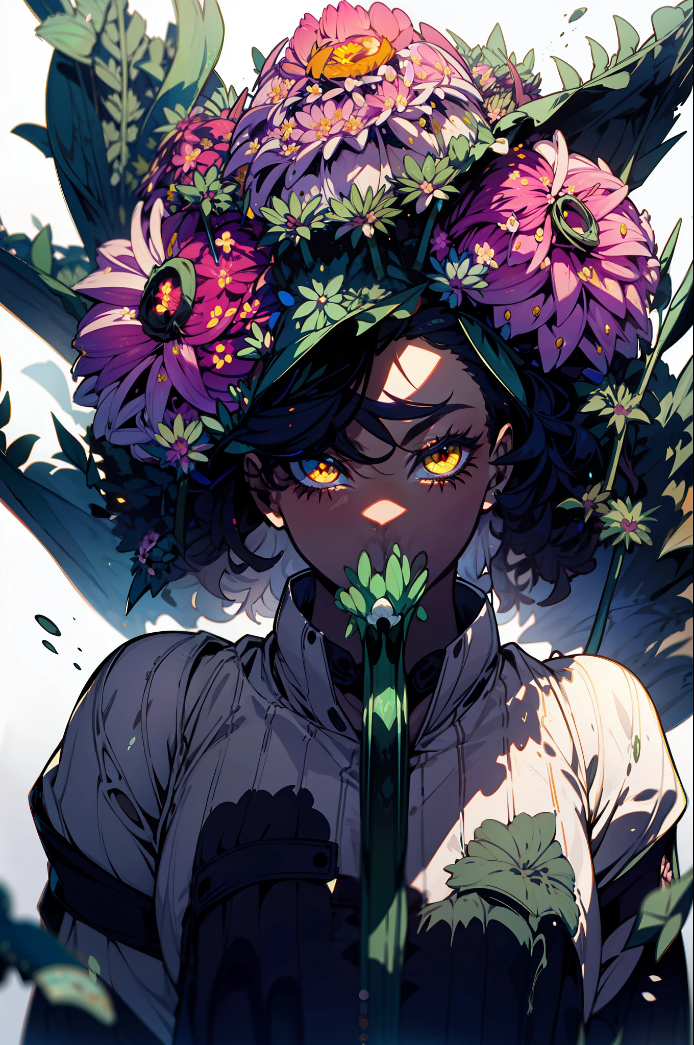 Beautiful (dahlia flower:2), fantasy world, dark background, overwatch, clean design, epic Instagram, artstation, splash of colorful paint, contour, hyperdetailed intricately detailed, unreal engine, fantastical, intricate detail, splash screen, complementary colors, fantasy concept art, 8k resolution, deviantart masterpiece, oil painting, heavy strokes, paint dripping,(isolated on white background:1.3), rainbow petals,