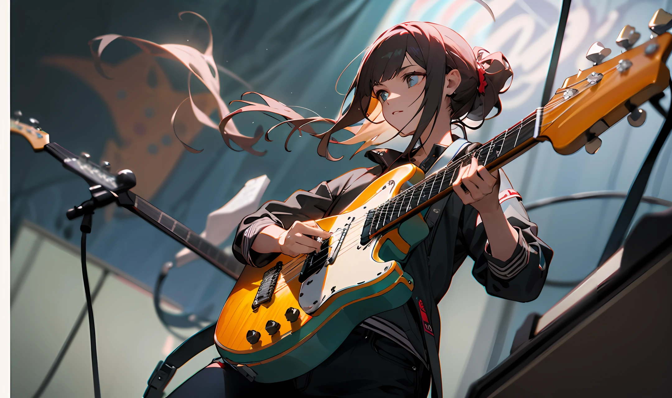 Melhor qualidade guitarra, arte