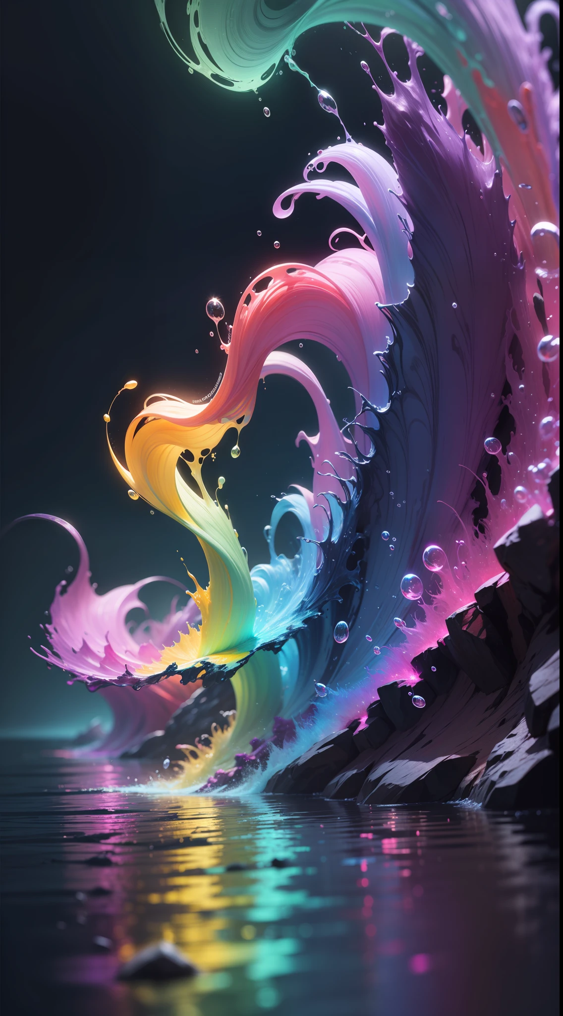 water,colorful,neon,watery,high resolution, high quality,neon color backgrounds