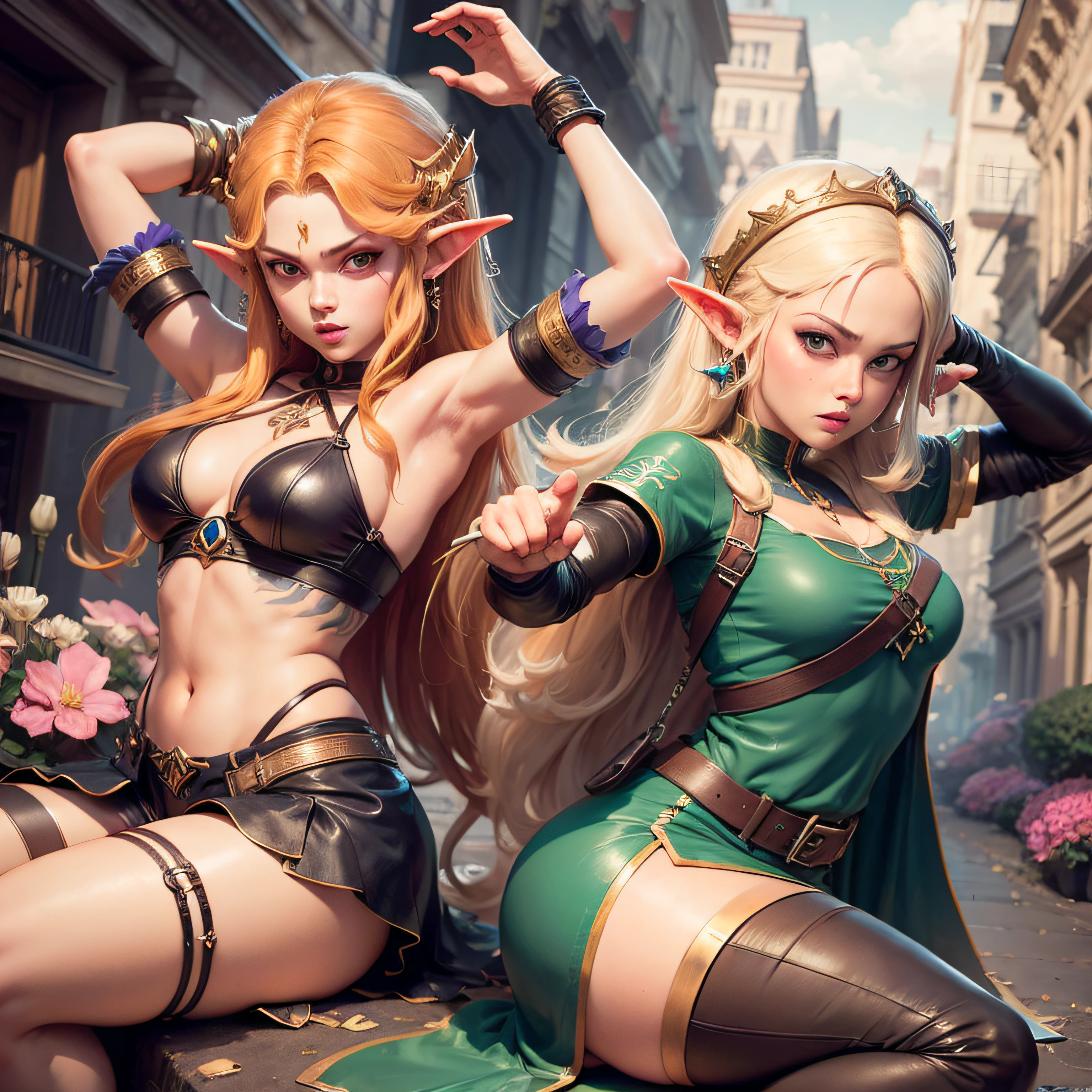 link, de Zelda, In fateful poses of Stret Fighter 2