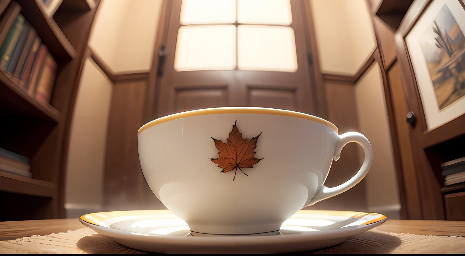 Composition from below,Cup Saucer,Anime filling