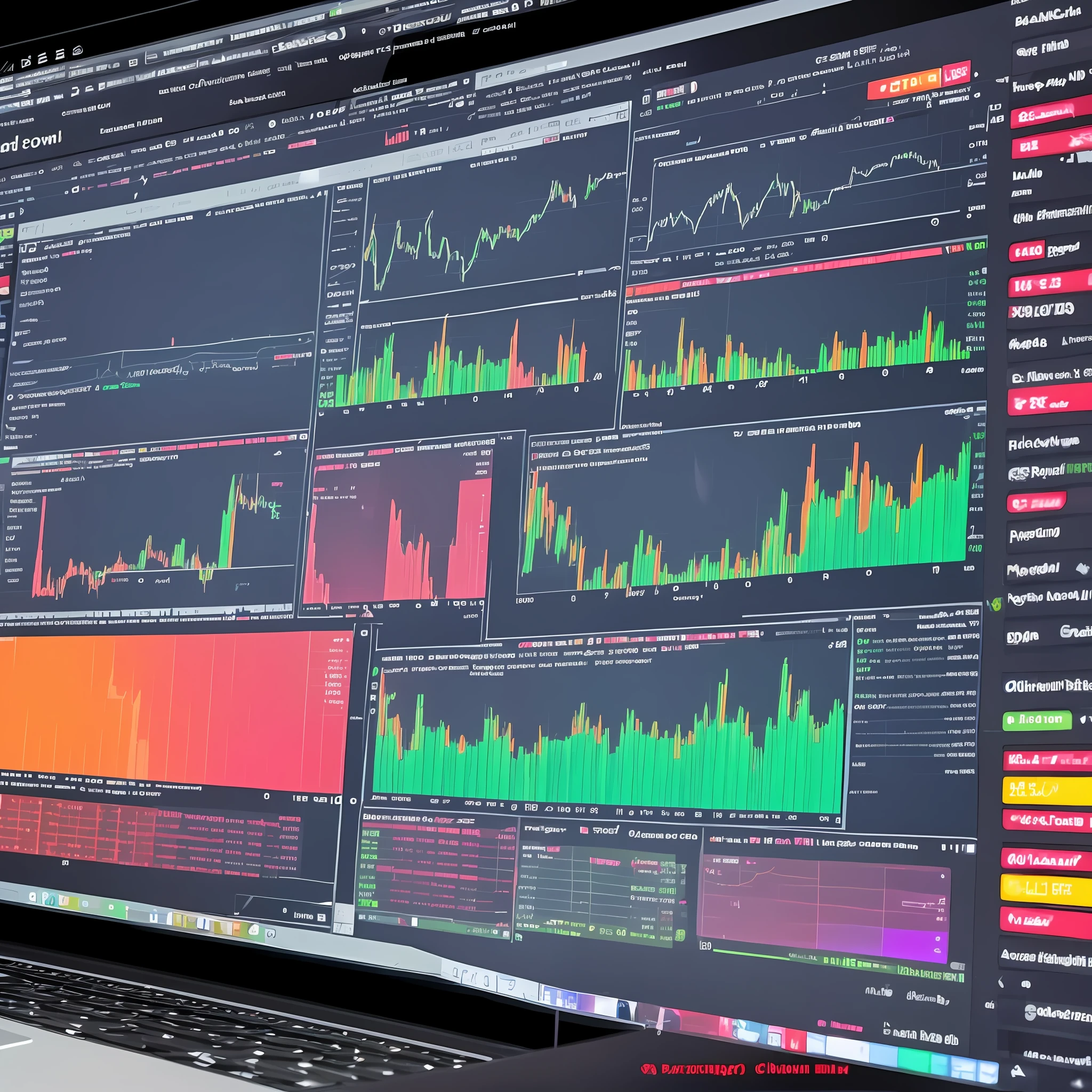 Imagem detalhada, realista, a close up of a laptop computer with a chart on the screen, trading, exploitable image, Captura de tela ampla, #Oc, # Oc, Directed by: Giorgio Cavallon, 4 mil ], 4k], olhando parcialmente para a esquerda, fibonacci pattern, 🚀🚀🚀, Fiibonacci, displaying stock charts, Directed by: Federico Zuccari, 8k))