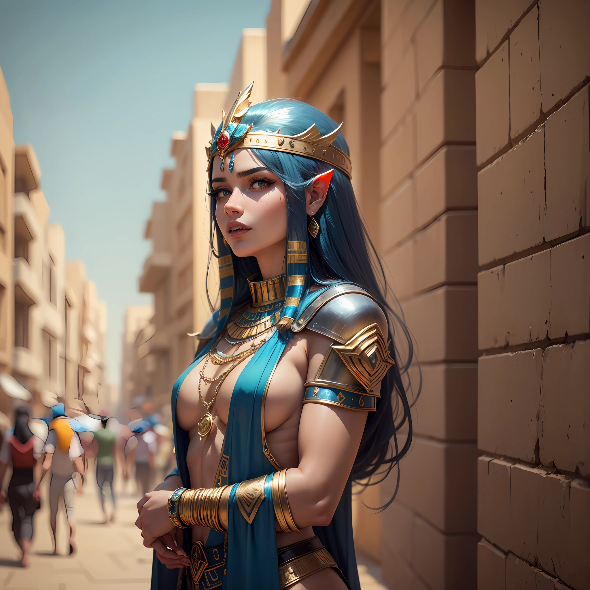 Characters from Greek mythology in present times in fully enlightened and futuristic Egyptian cities --auto --s2